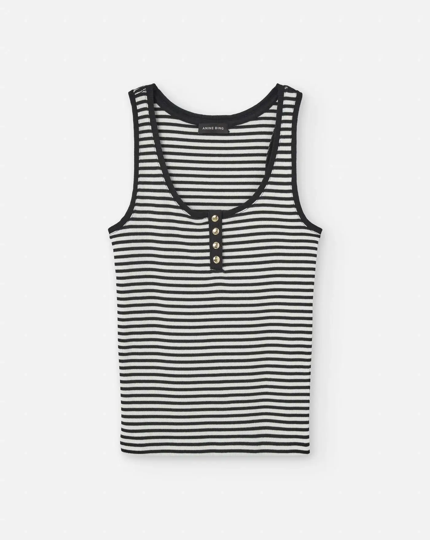 alexia tank-cream and black stripe