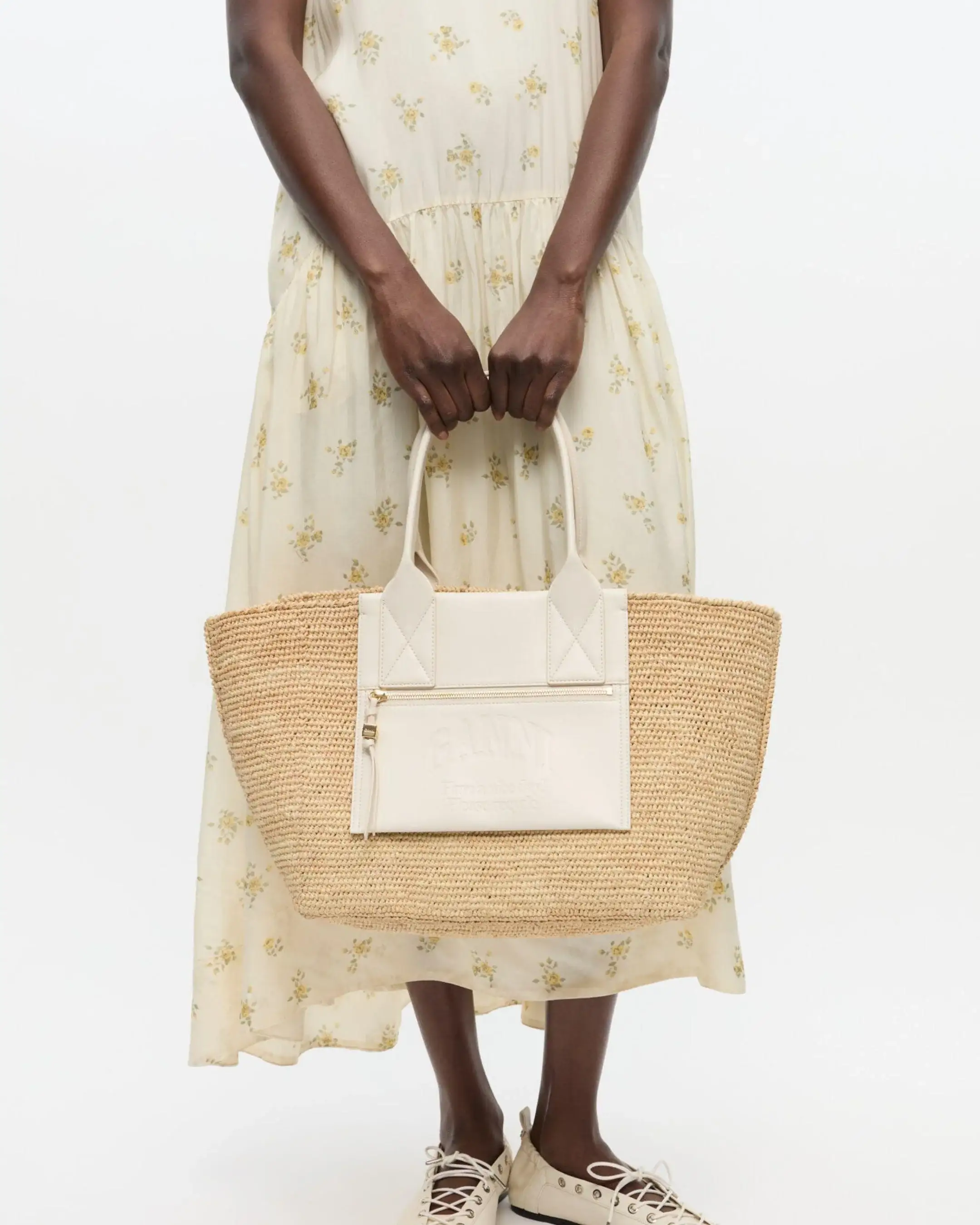 Bolso Ganni Easy Shopper Medium Raffia - Image 10