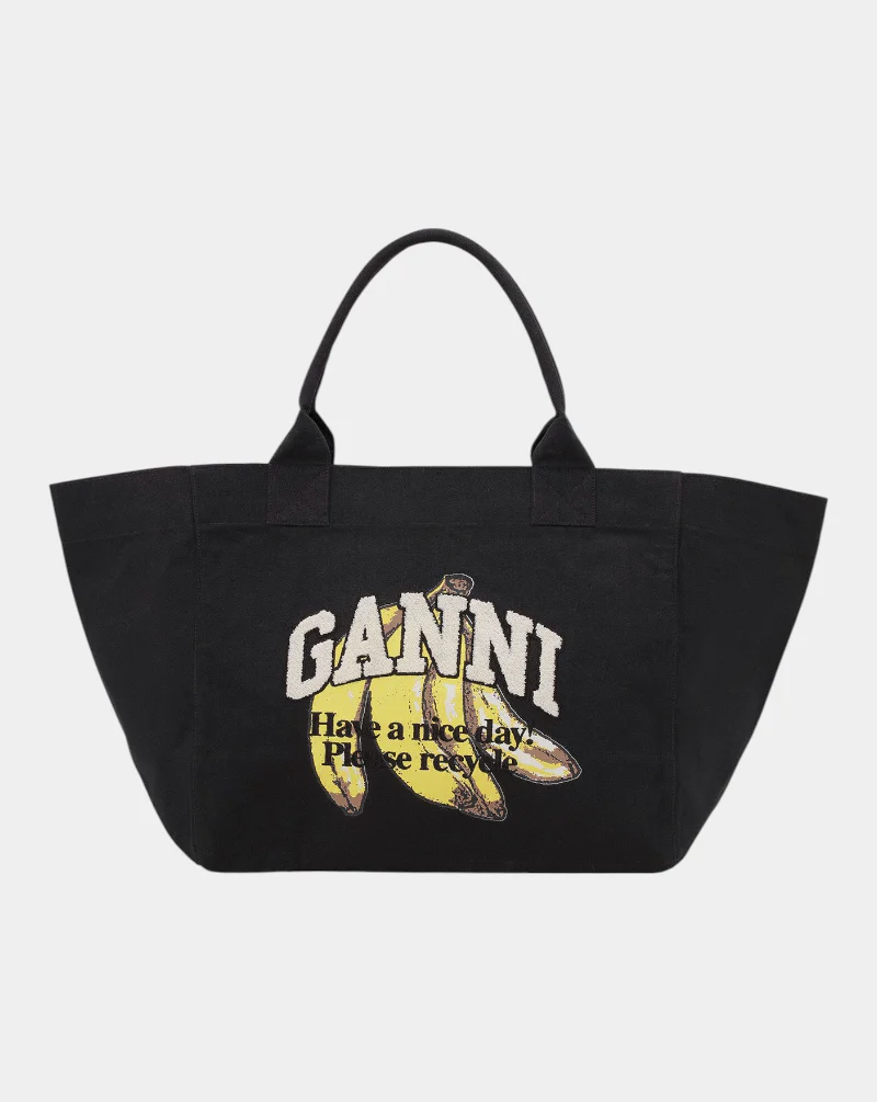 Bolso Ganni Shopper XXL Pocket Banana Print