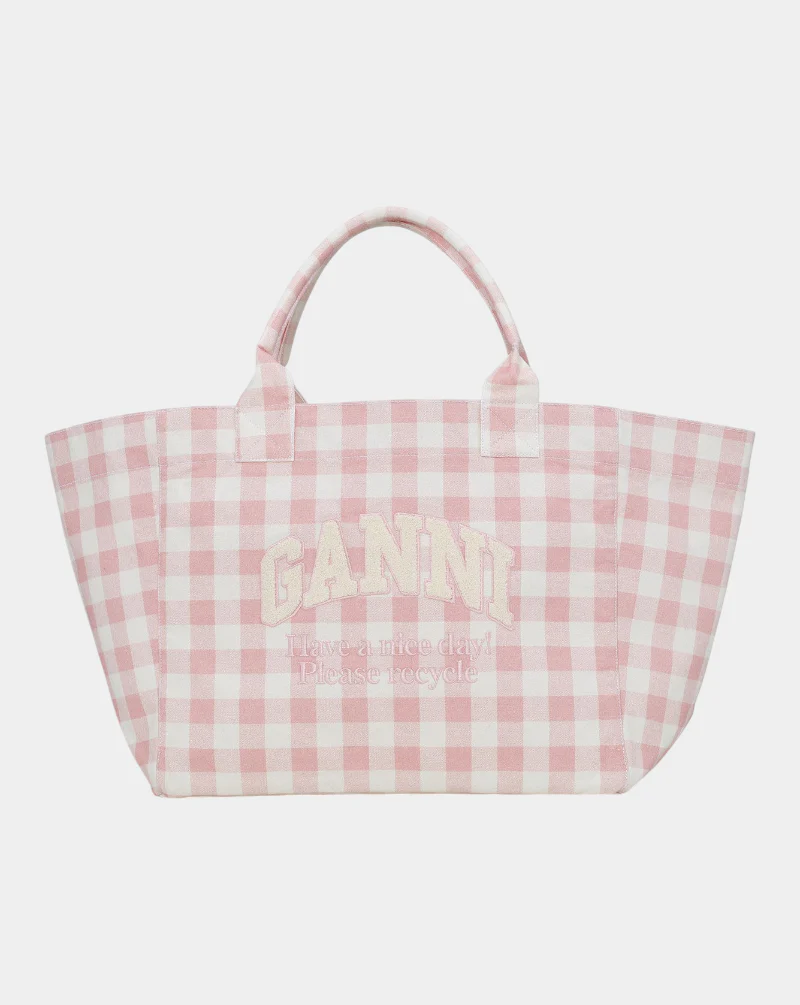 Bolso Ganni Shopper XXL  Pocket Vichy