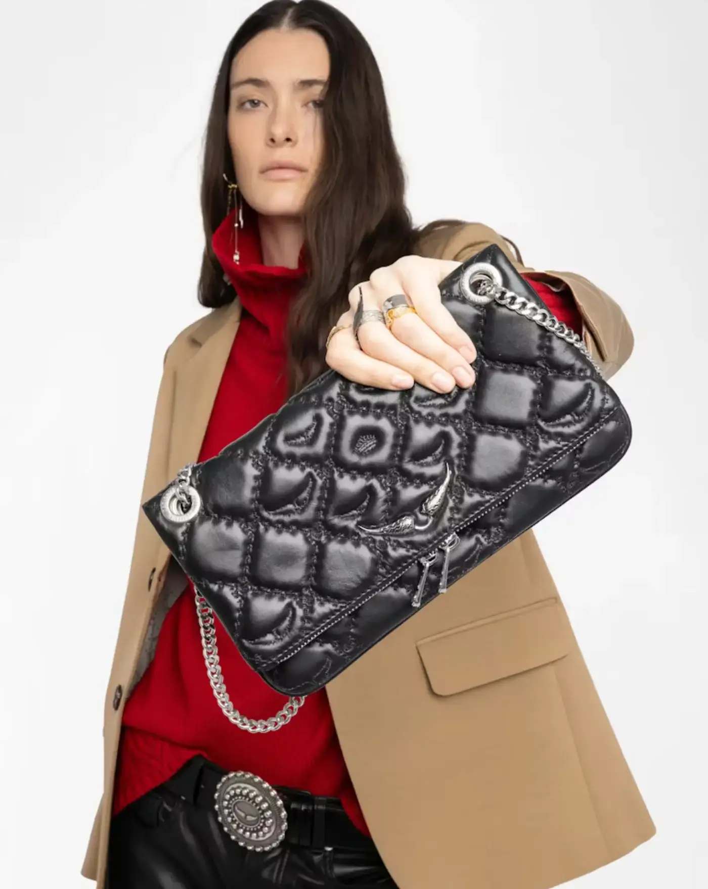 Bolso Zadig & Voltaire Rock II Quilted Monogram - Image 5