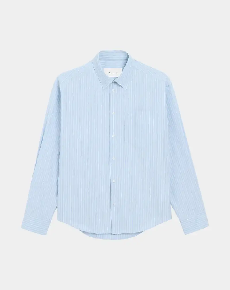 Camisa Ami Paris Boxy Long Sleeves Hirt Button Down Collar