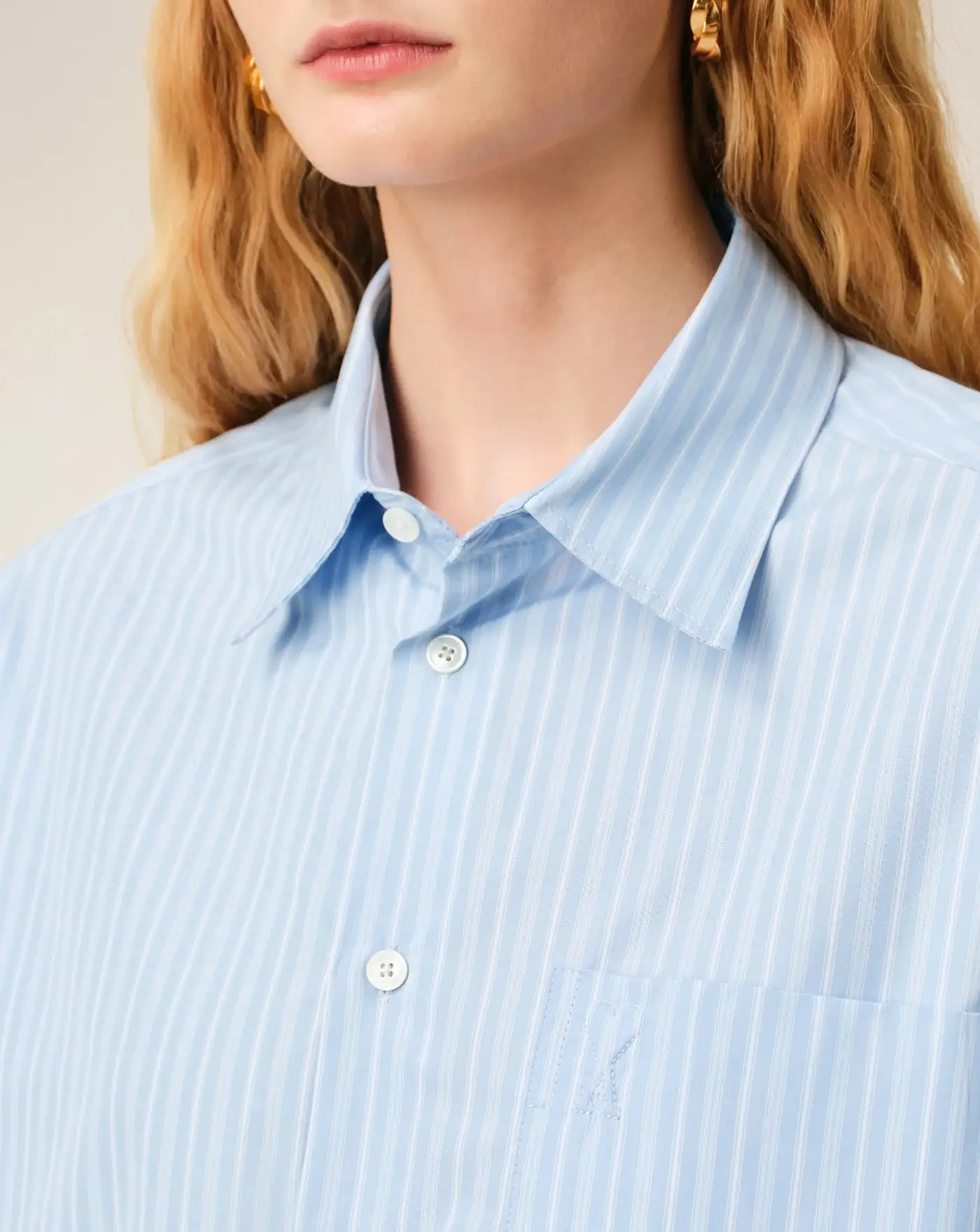 Camisa Ami Paris Boxy Long Sleeves Hirt Button Down Collar - Image 5