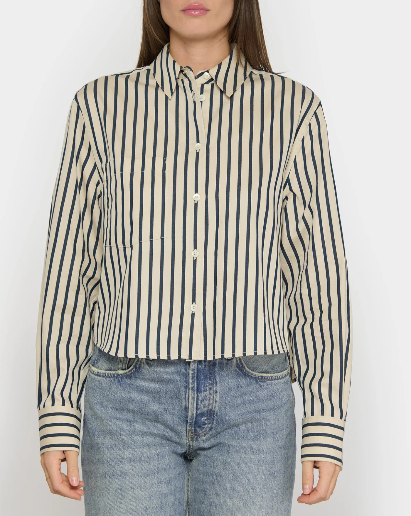 Camisa Anine Bing Essie Cropped Shirt - Image 2