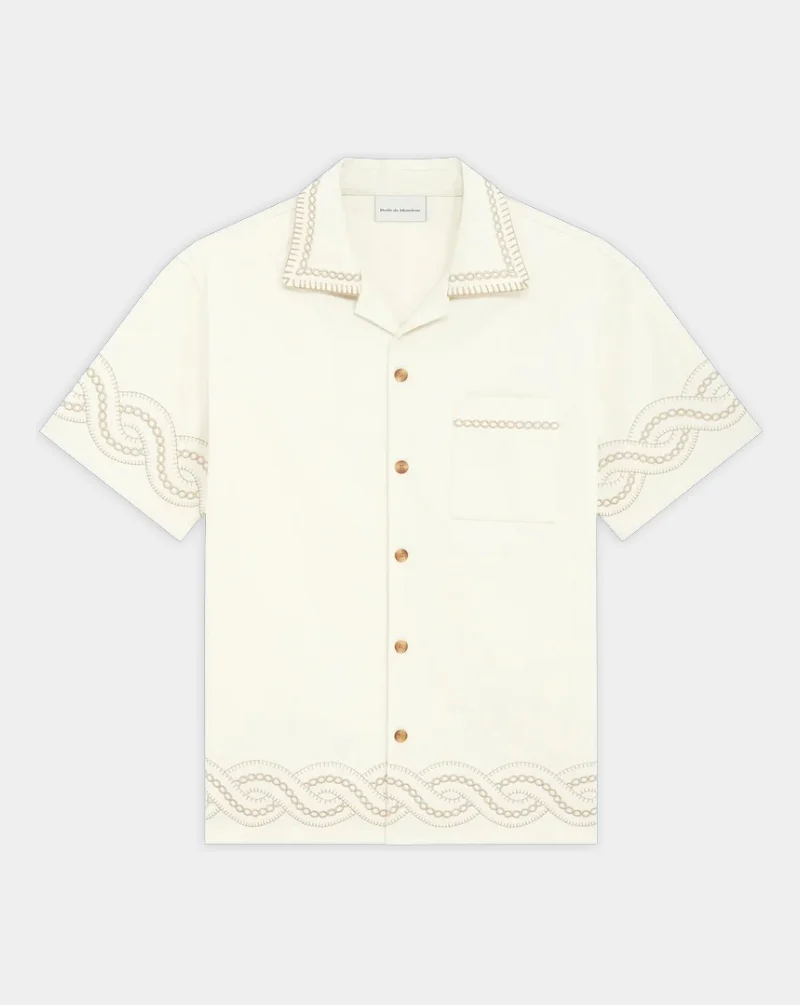 Camisa Drôle de Monsieur La Chemise Brodee Tresses