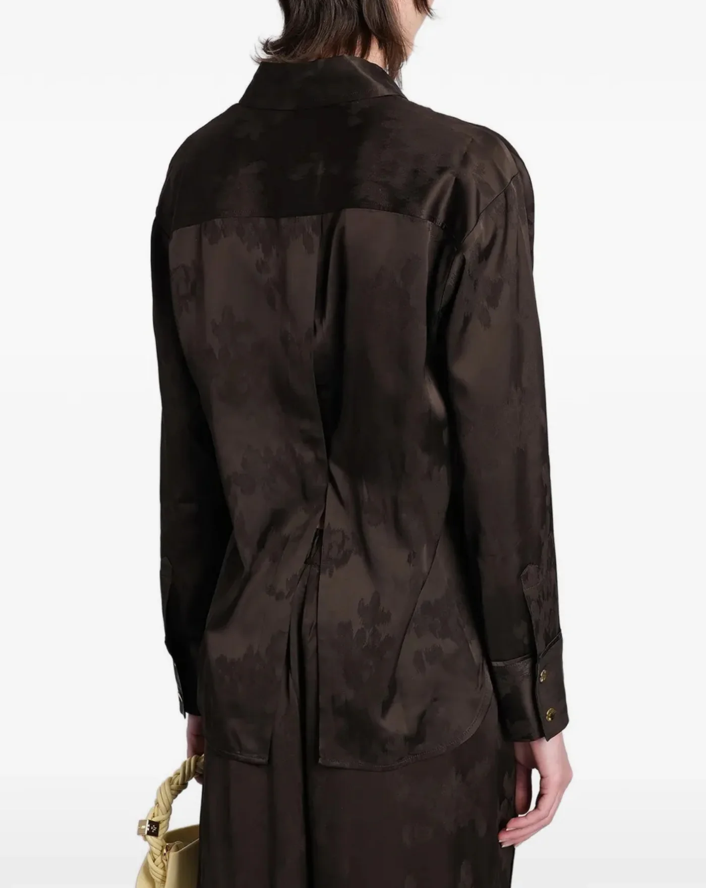 Camisa Ganni Fluid Satin Jacquard - Image 3