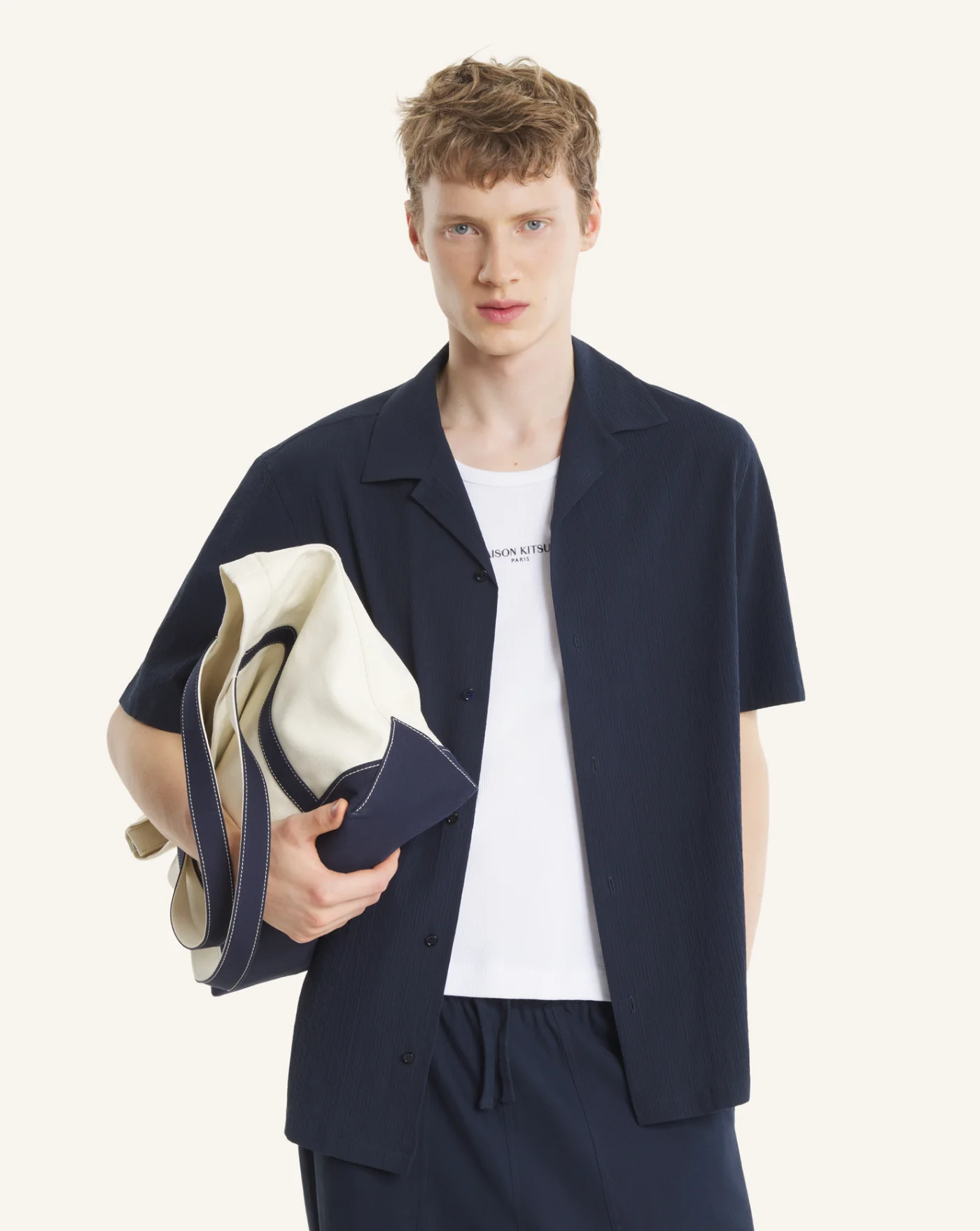 Camisa Maison Kitsune Seersucker Resort - Image 3