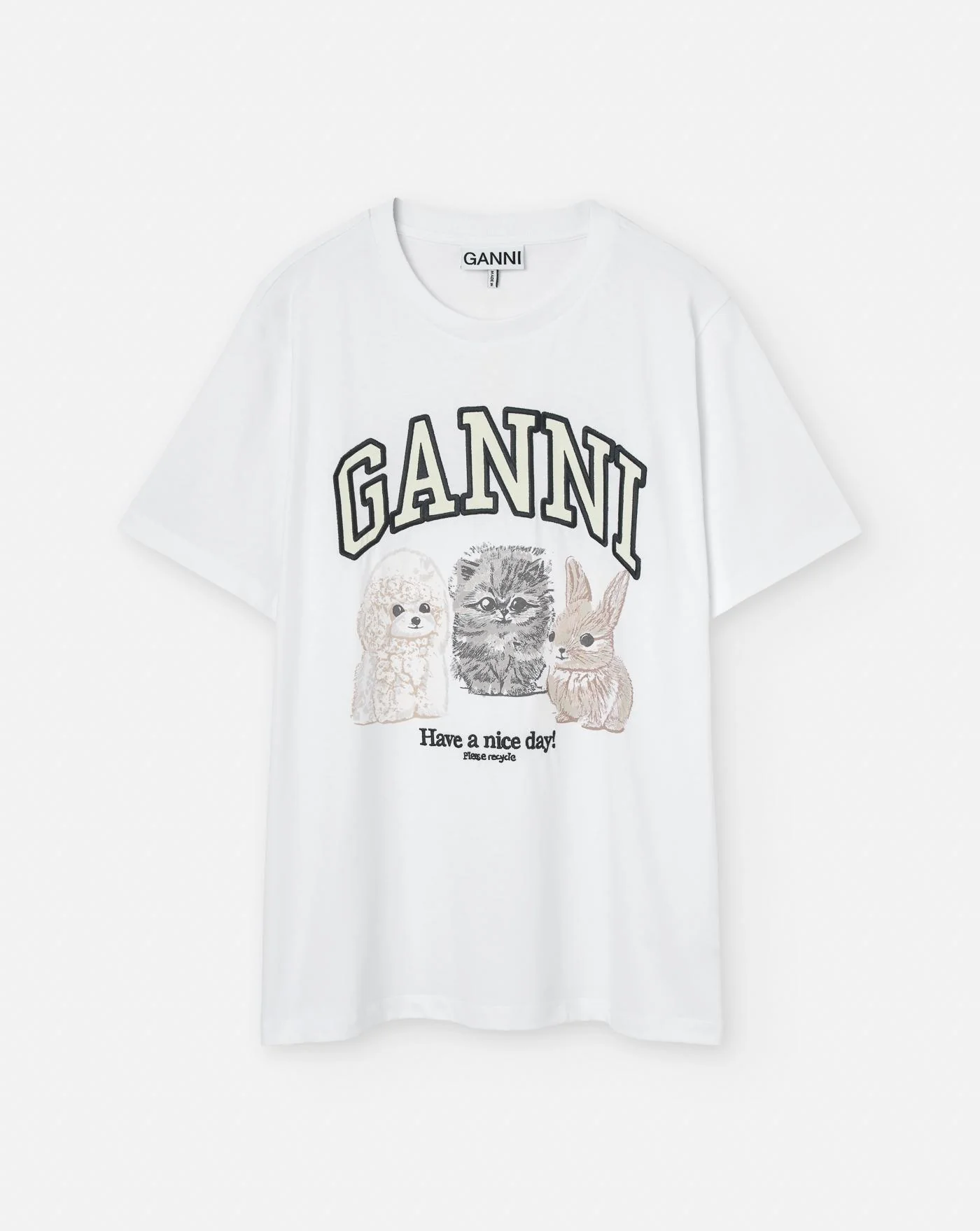 Camiseta Ganni Animals