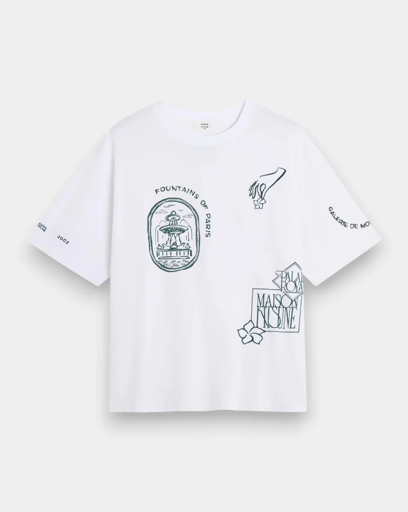 Camiseta Maison Kitsune Art Nouveau Stamps