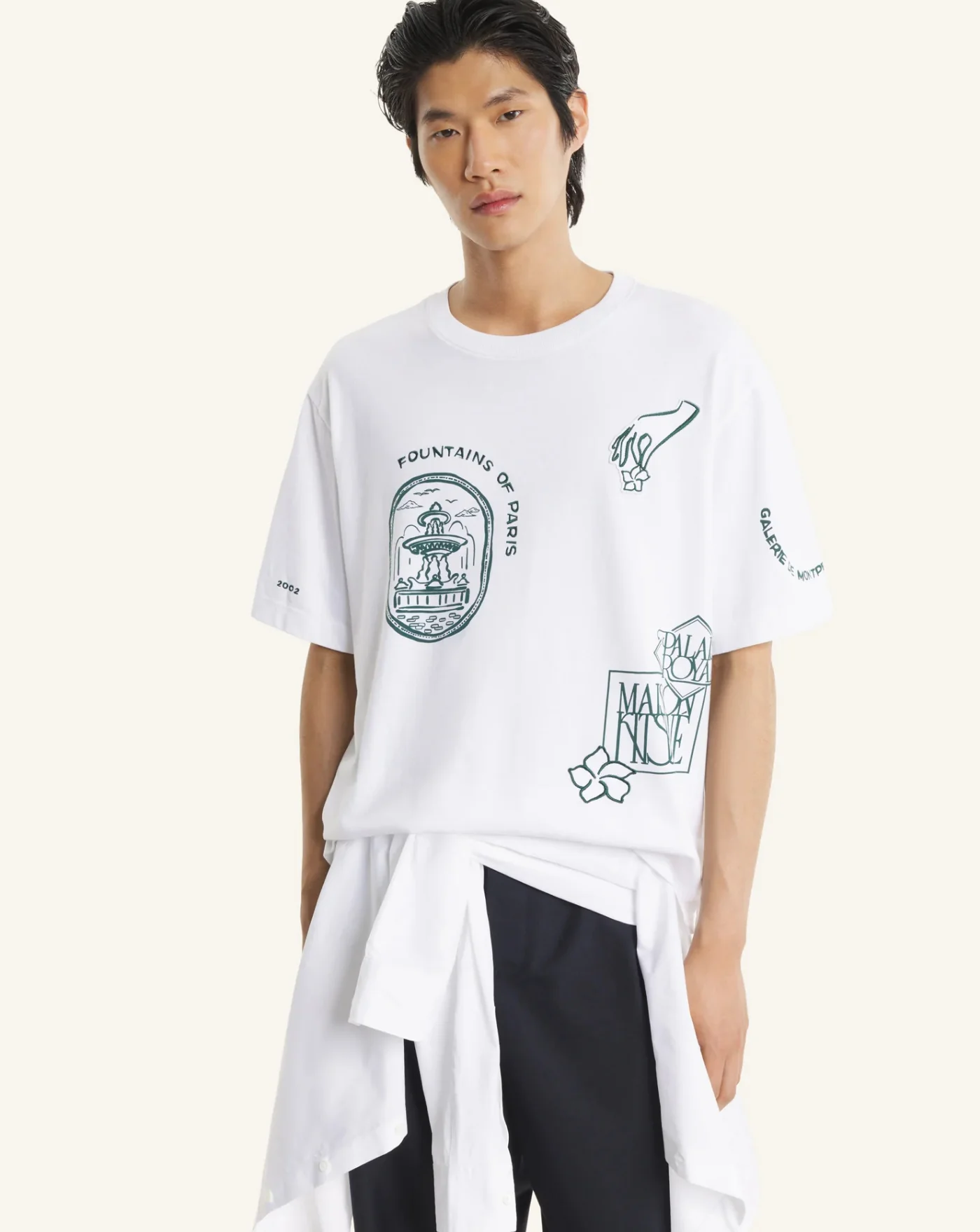 Camiseta Maison Kitsune Art Nouveau Stamps - Image 4