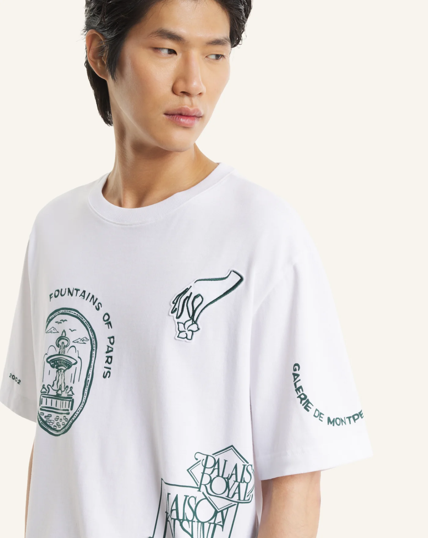 Camiseta Maison Kitsune Art Nouveau Stamps - Image 5
