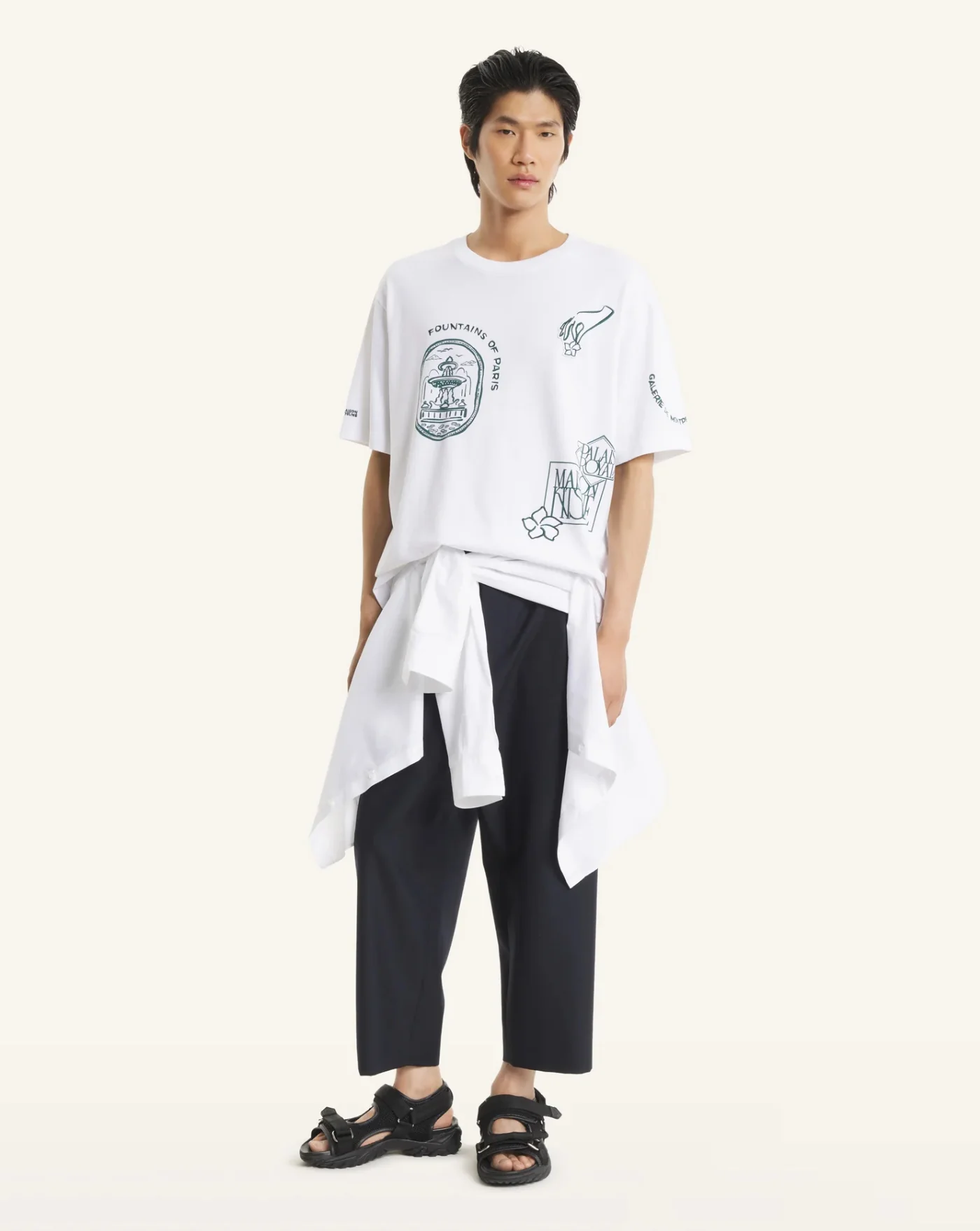 Camiseta Maison Kitsune Art Nouveau Stamps - Image 6