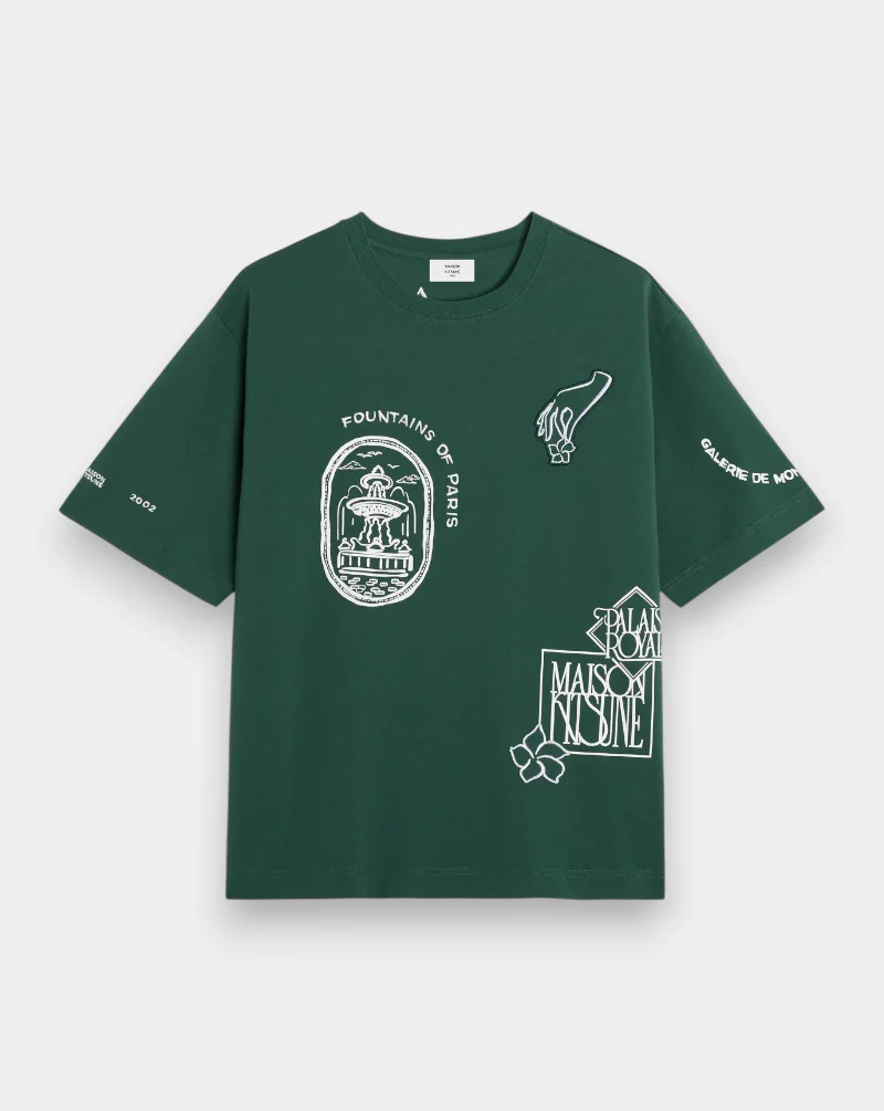 Camiseta Maison Kitsune Art Nouveau Stamps