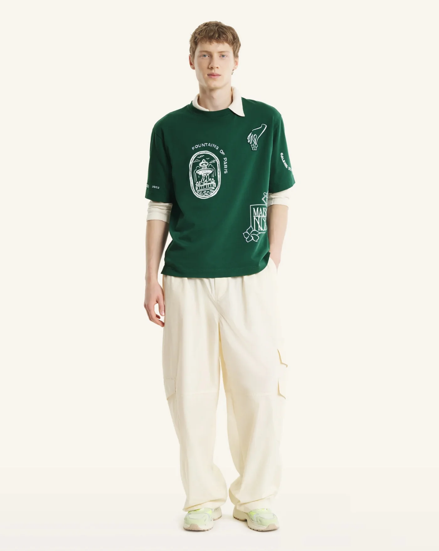 Camiseta Maison Kitsune Art Nouveau Stamps - Image 5