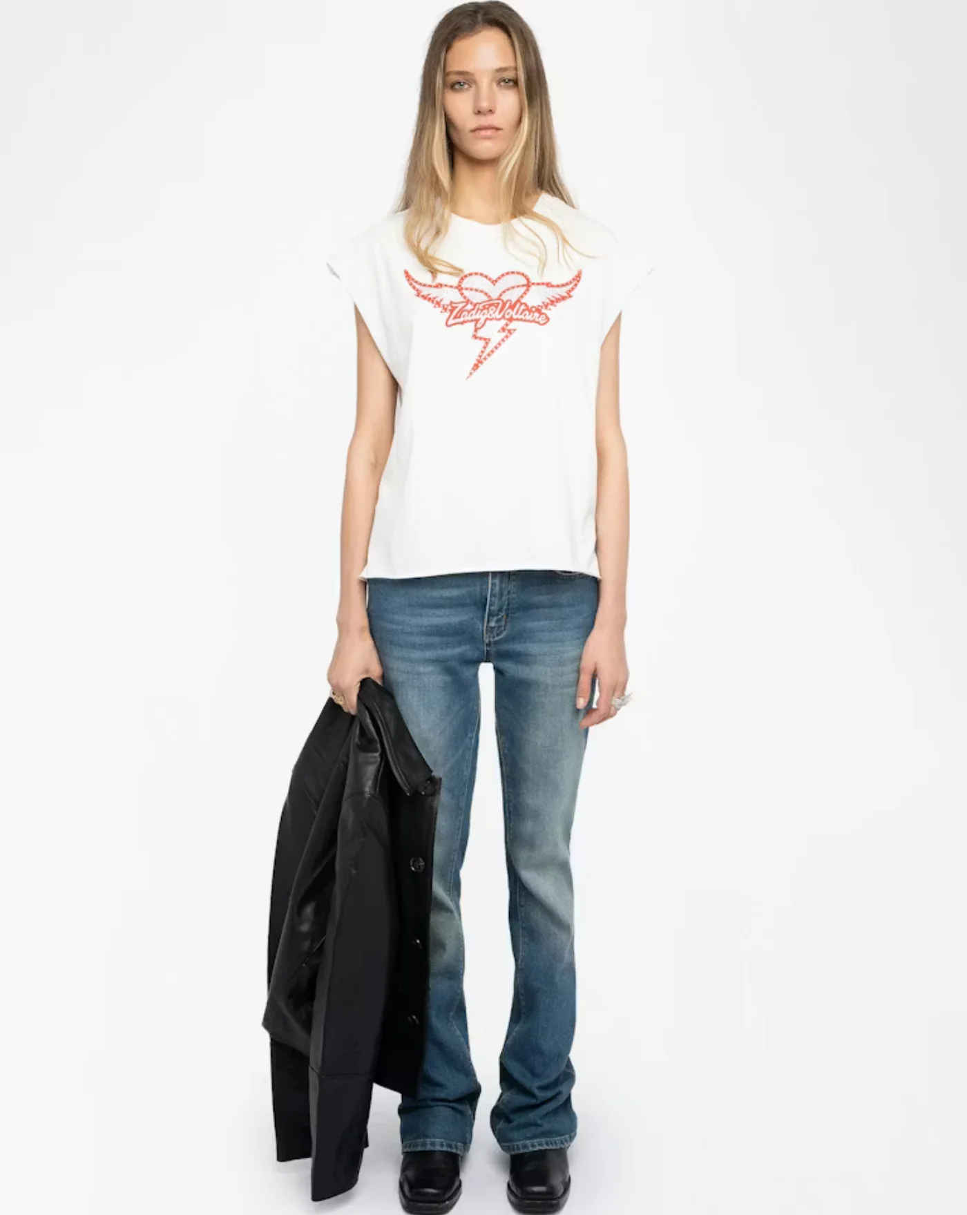 Camiseta Zadig & Voltaire Cloe Hc Heart Wings Strass - Image 5