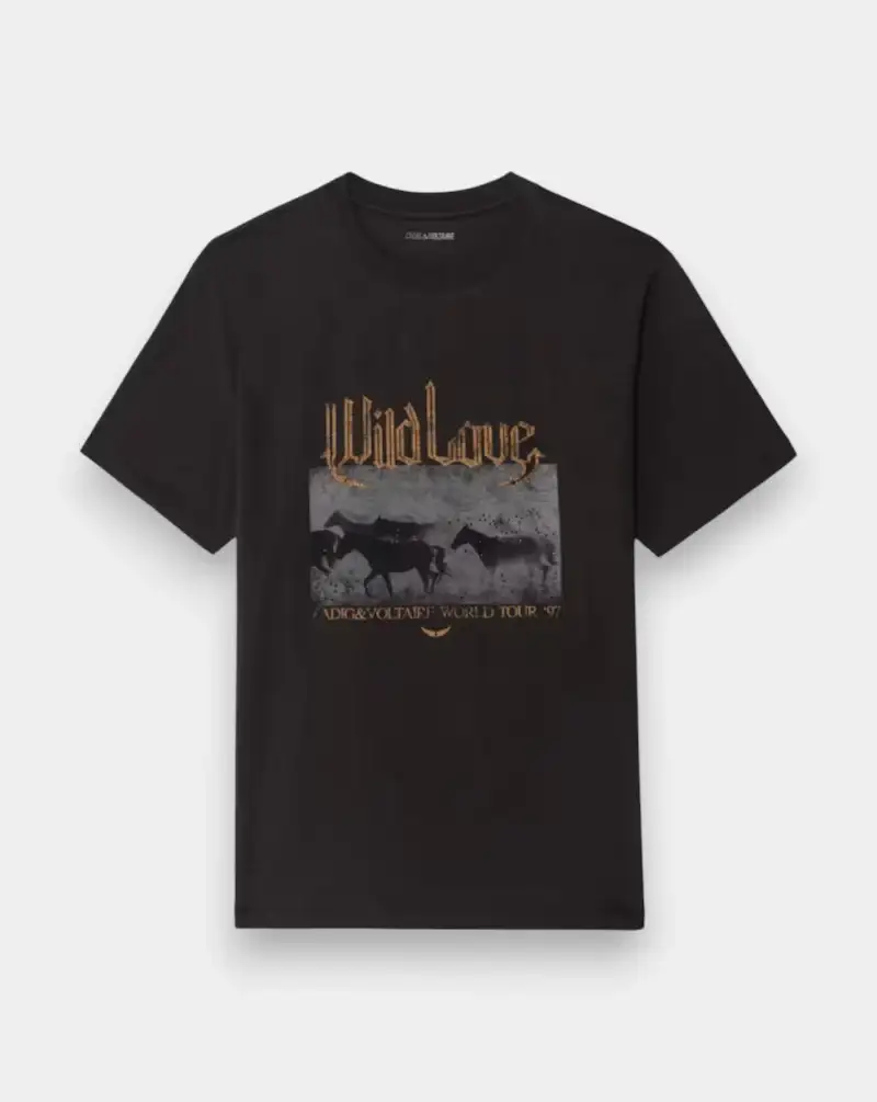 Camiseta Zadig & Voltaire Edwin Hc Concert Wild Strass