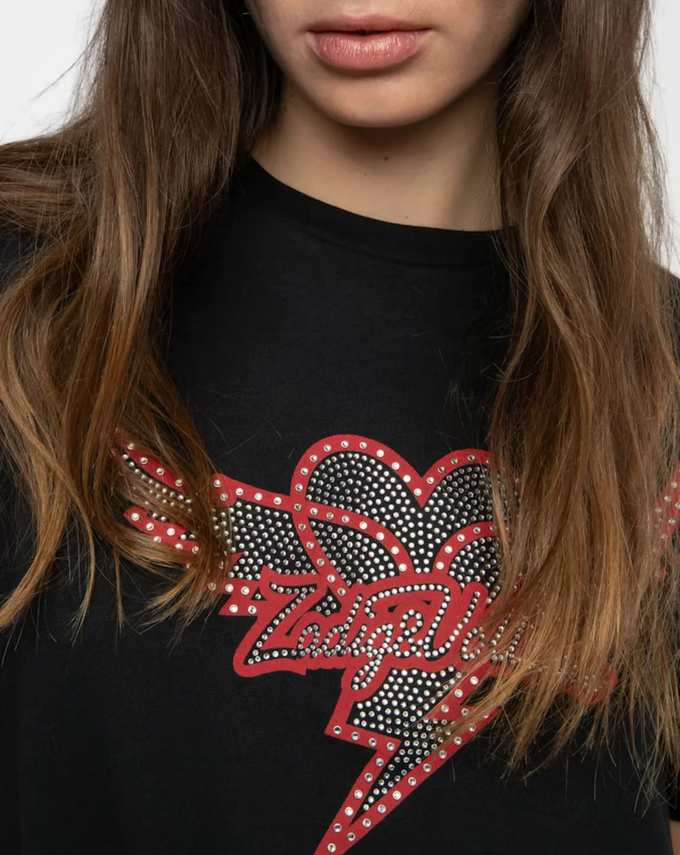 Camiseta Zadig & Voltaire Edwin Hc Heart Wings Strass - Image 8