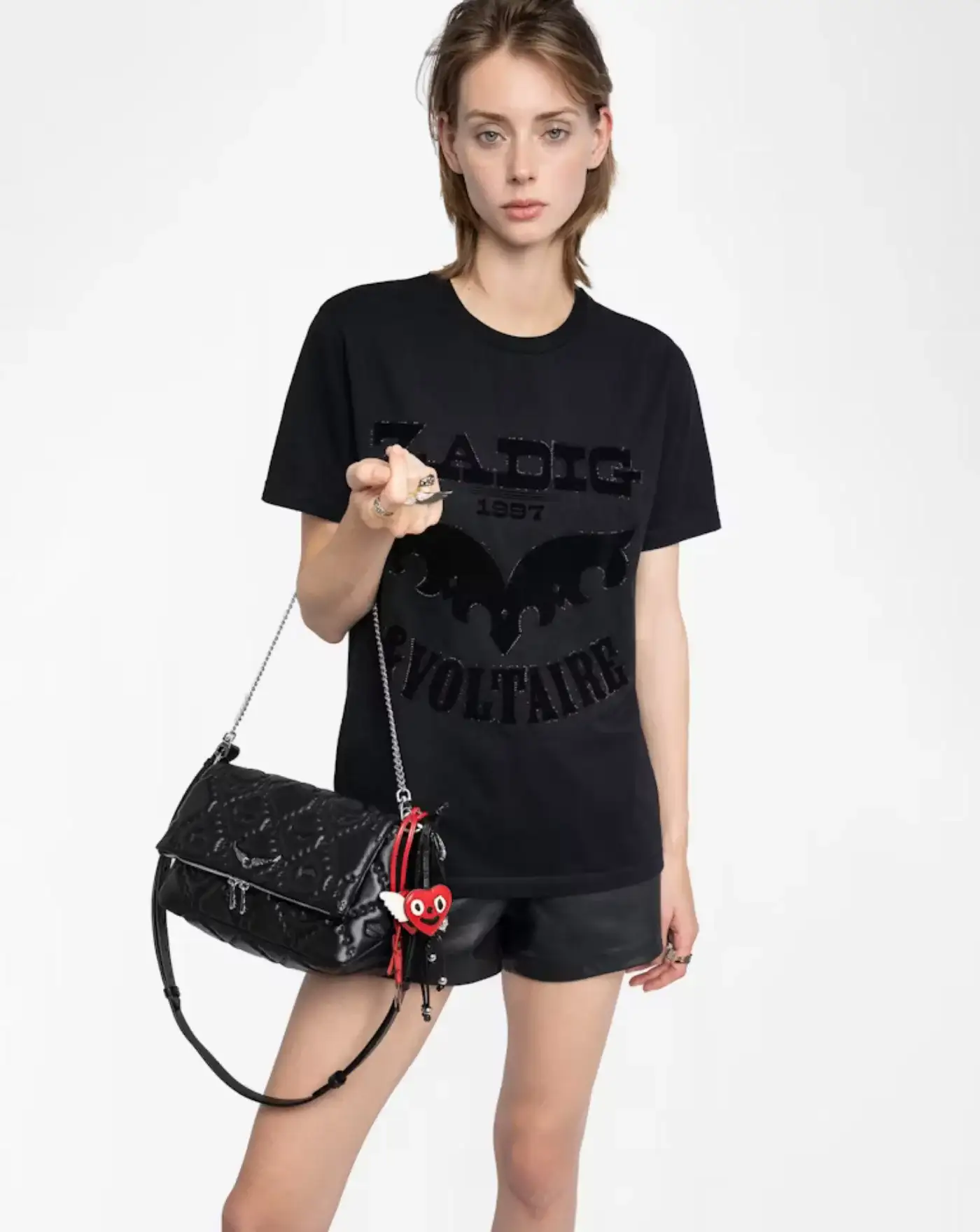 Camiseta Zadig & Voltaire Edwin Hc Voltaire Flock Strass - Image 2