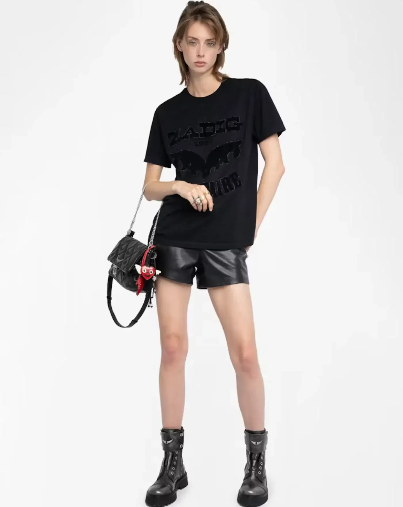 Camiseta Zadig & Voltaire Edwin Hc Voltaire Flock Strass - Image 4