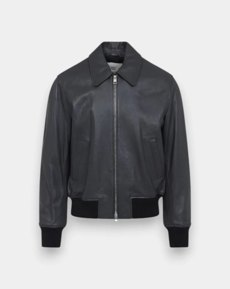 Chaqueta Ami Paris Leather Zipped