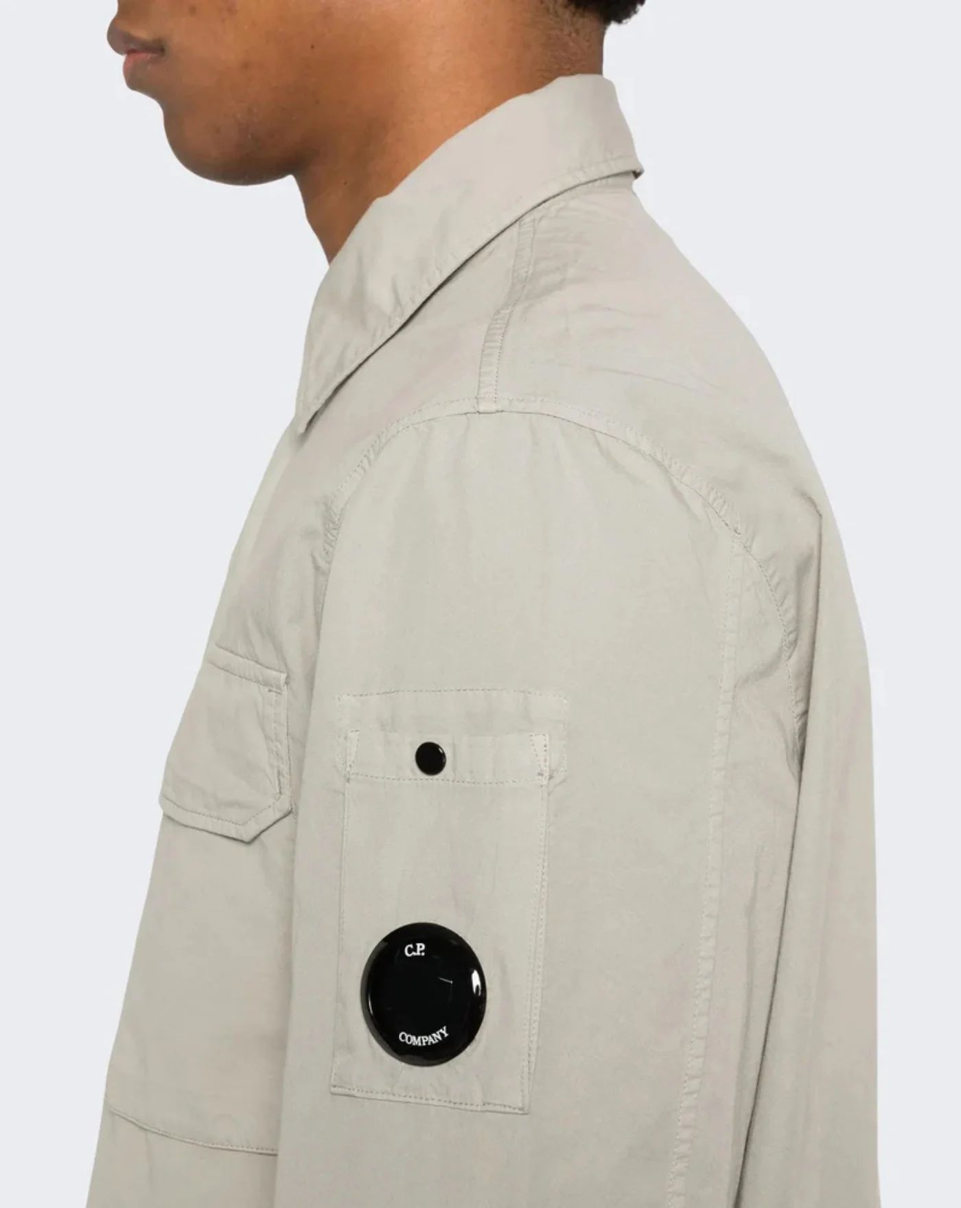 Chaqueta C.P. Company Organic Gabardine Zipped Lens Overshirt - Image 4