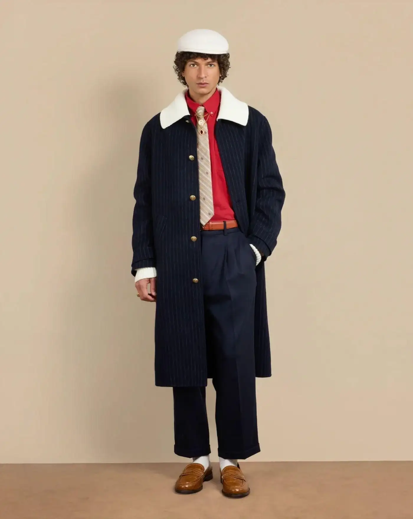 Chaqueta Drole de Monsieur Le Manteau Pinstripes - Image 3