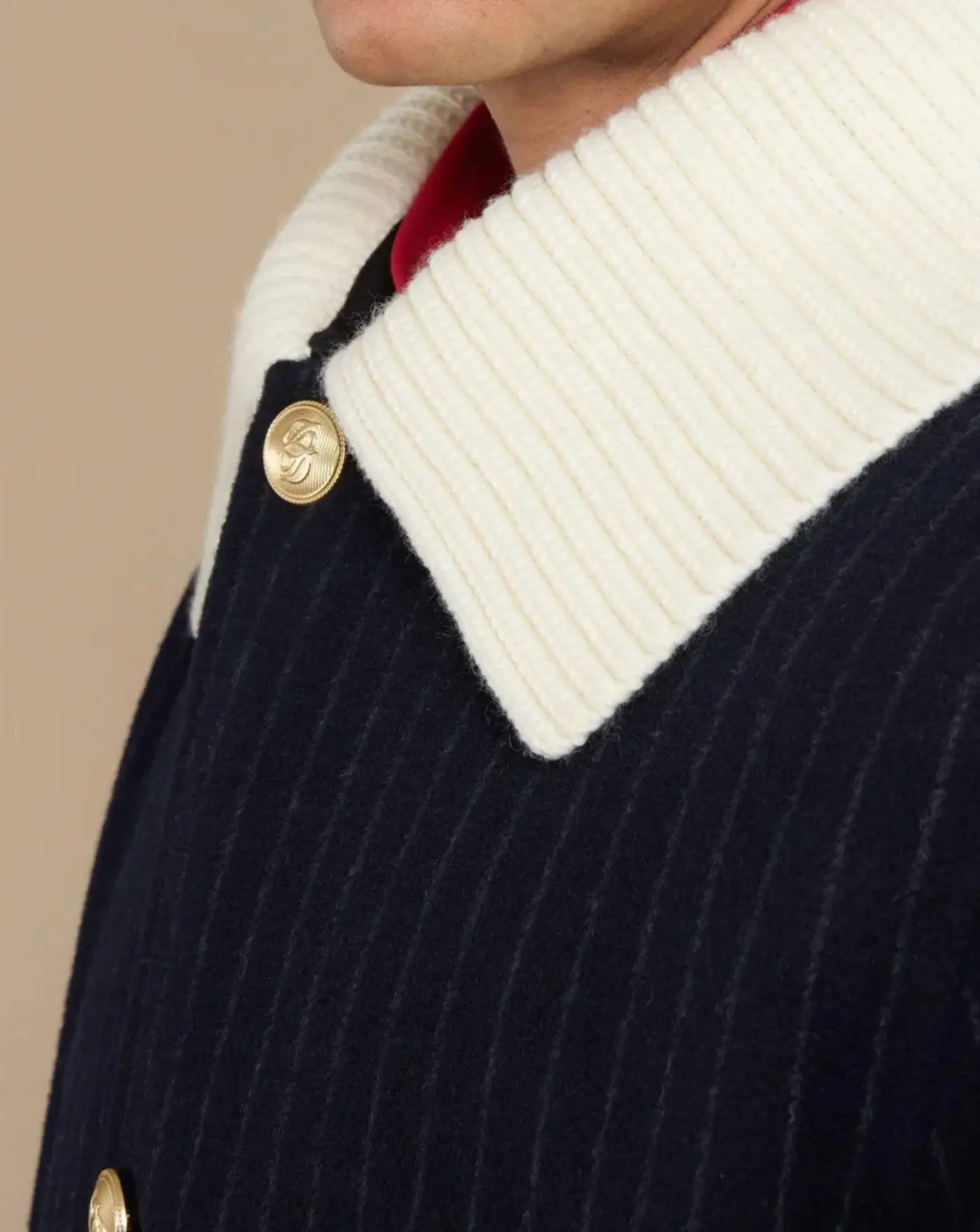 Chaqueta Drole de Monsieur Le Manteau Pinstripes - Image 5