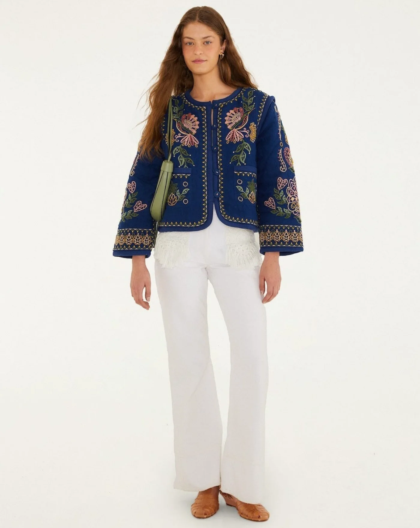 Chaqueta Farm Rio Embroidered Pockets Richelieu Jacket - Image 5