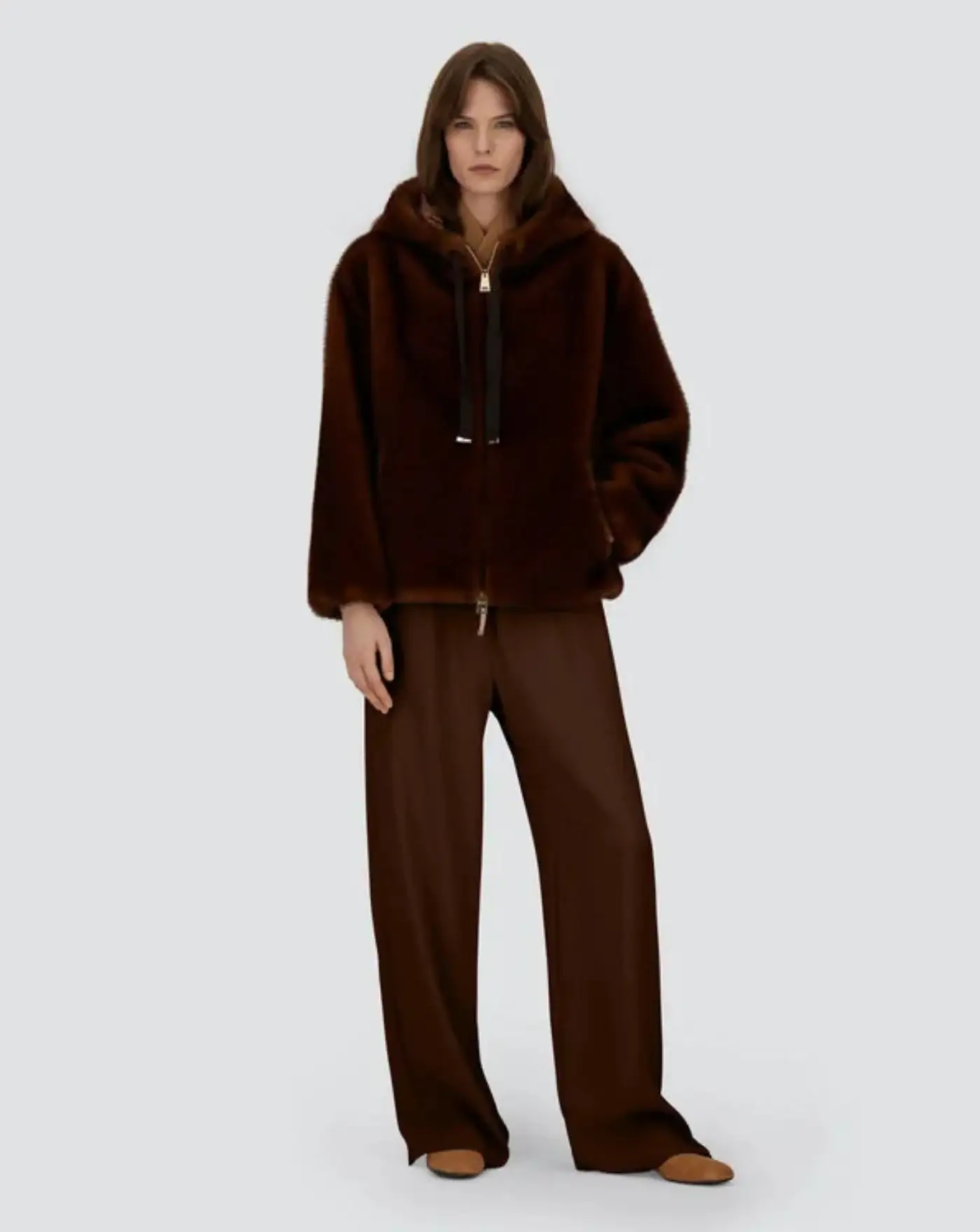 Chaqueta Herno Bomber Soft Faux Fur - Image 3
