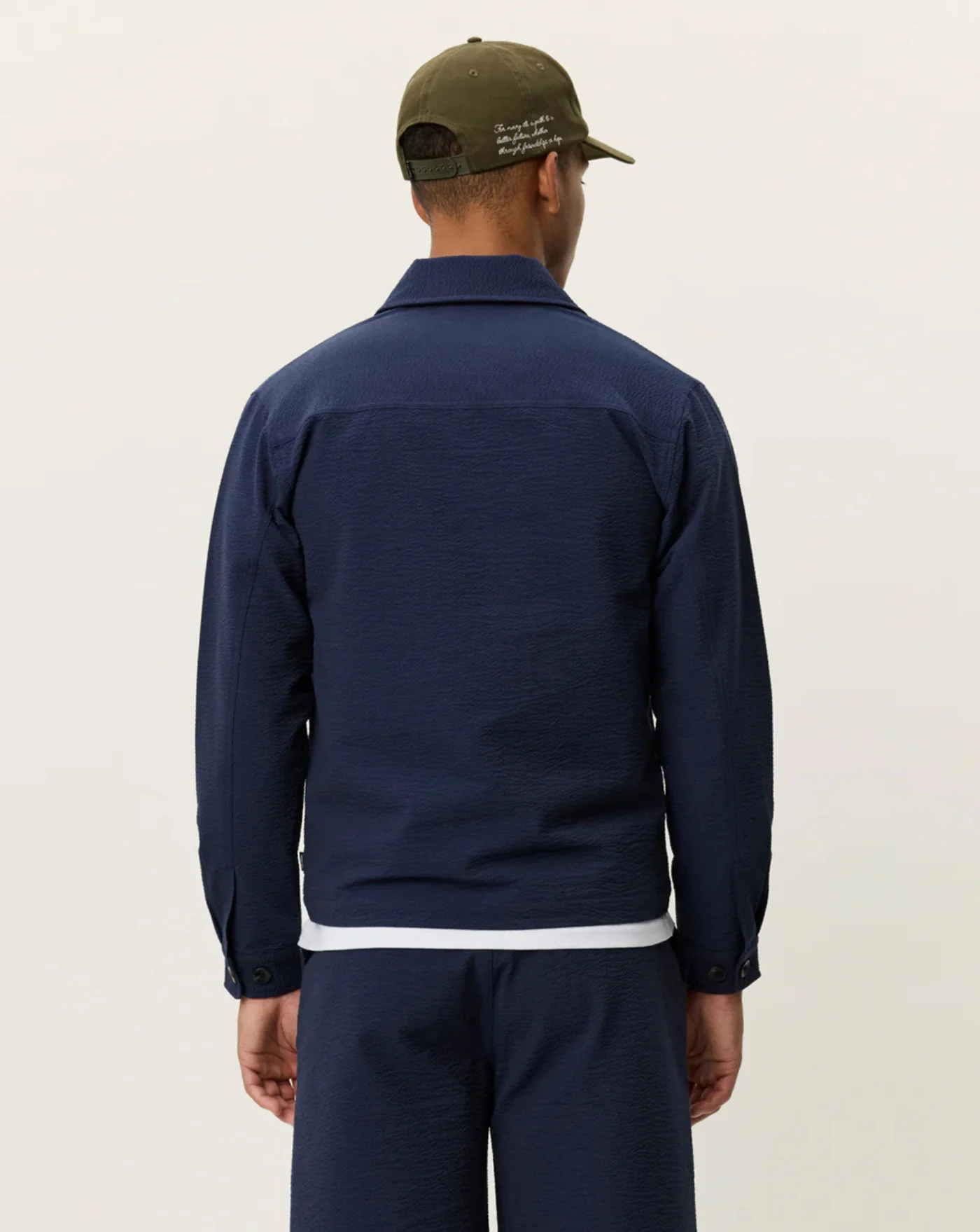 Chaqueta Les Deux Marseille Seersucker Zipper Jacket - Image 4