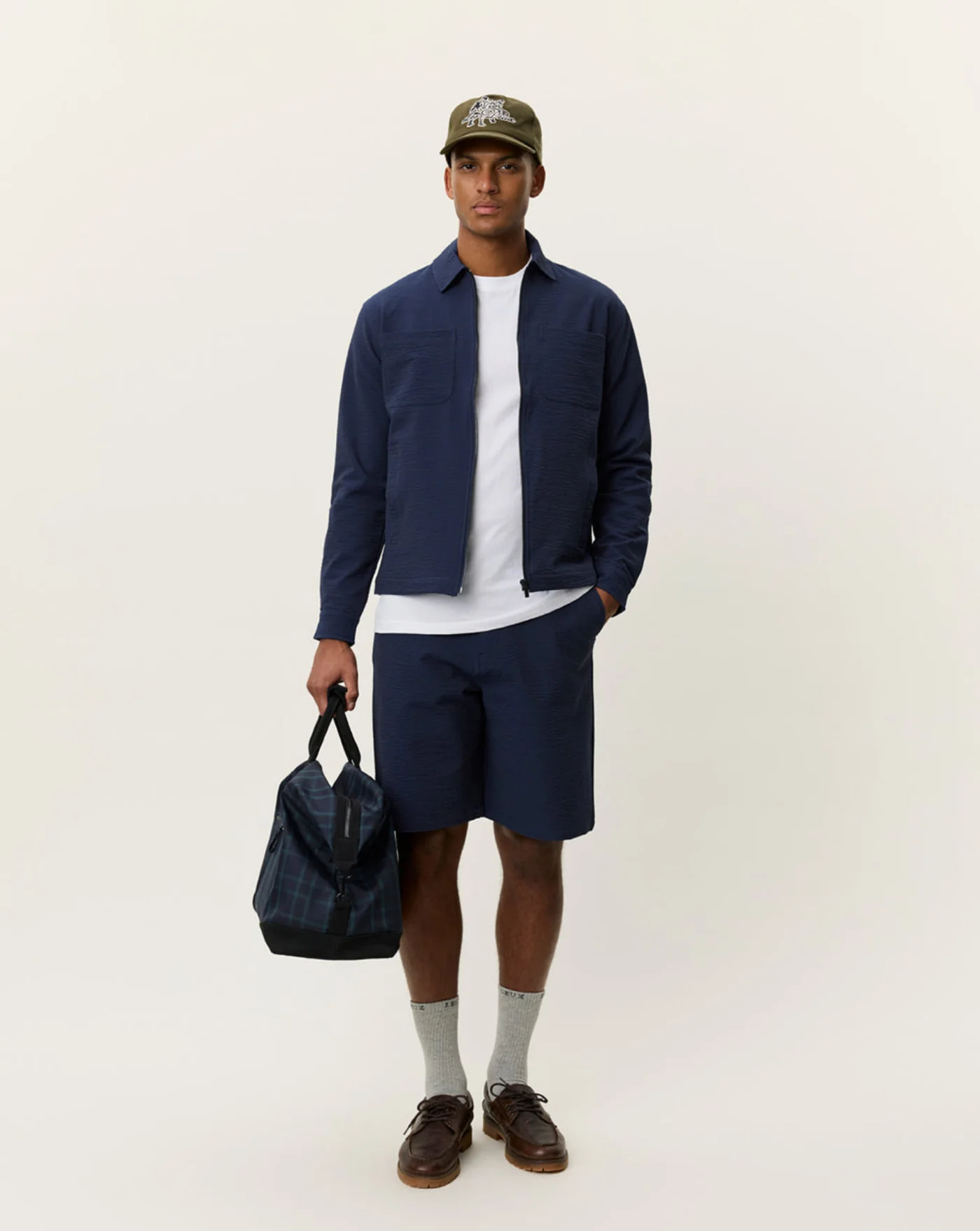 Chaqueta Les Deux Marseille Seersucker Zipper Jacket - Image 6