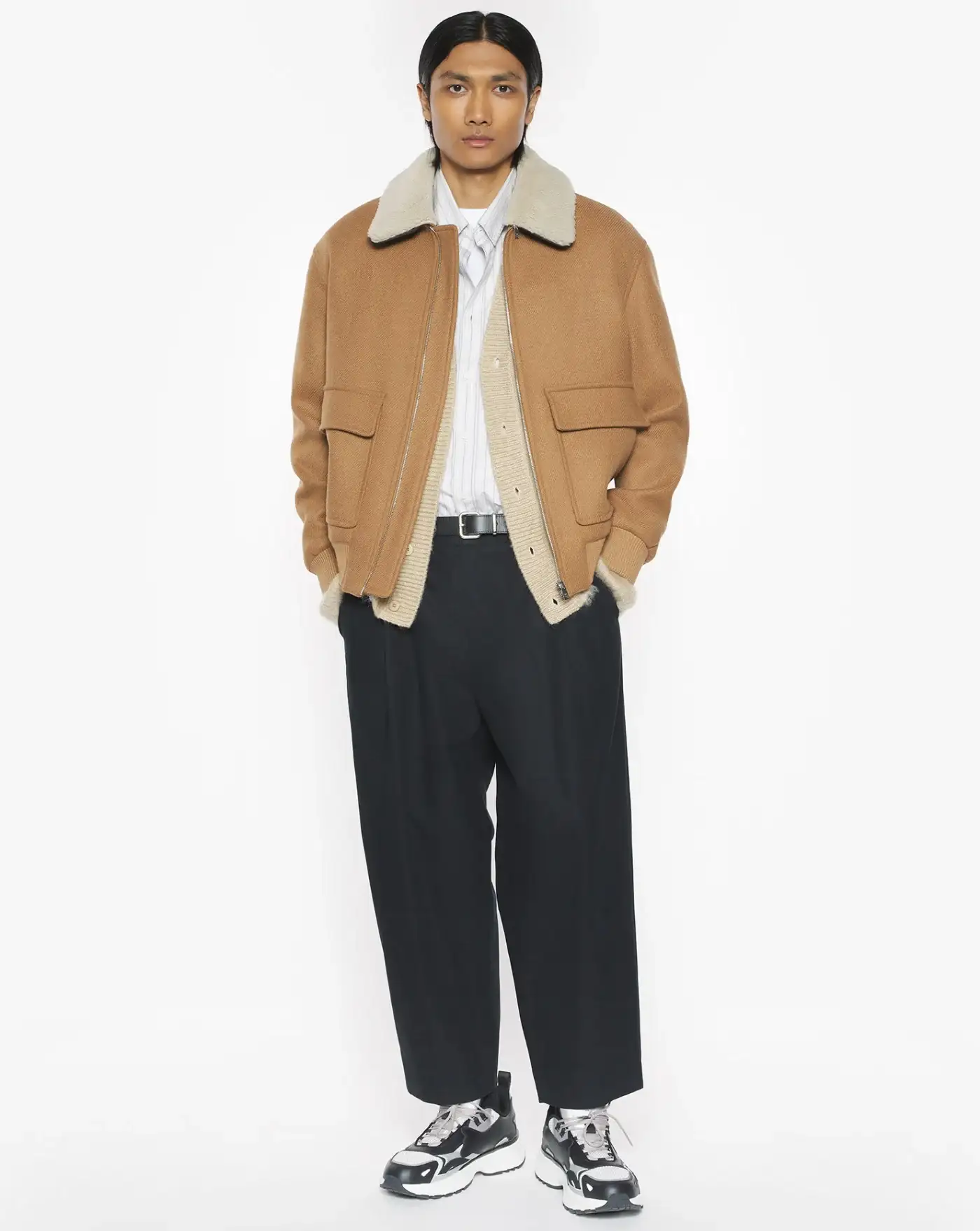 Chaqueta Maison Kitsune Shearling Collar Jacket - Image 4
