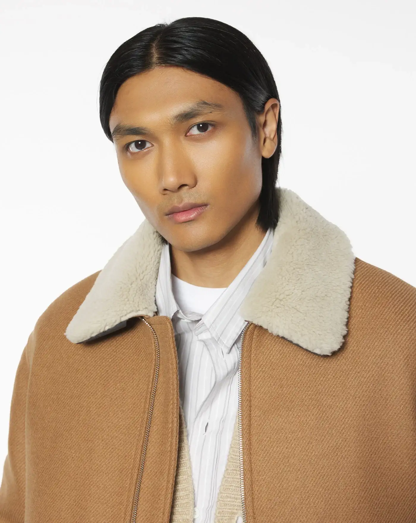 Chaqueta Maison Kitsune Shearling Collar Jacket - Image 6