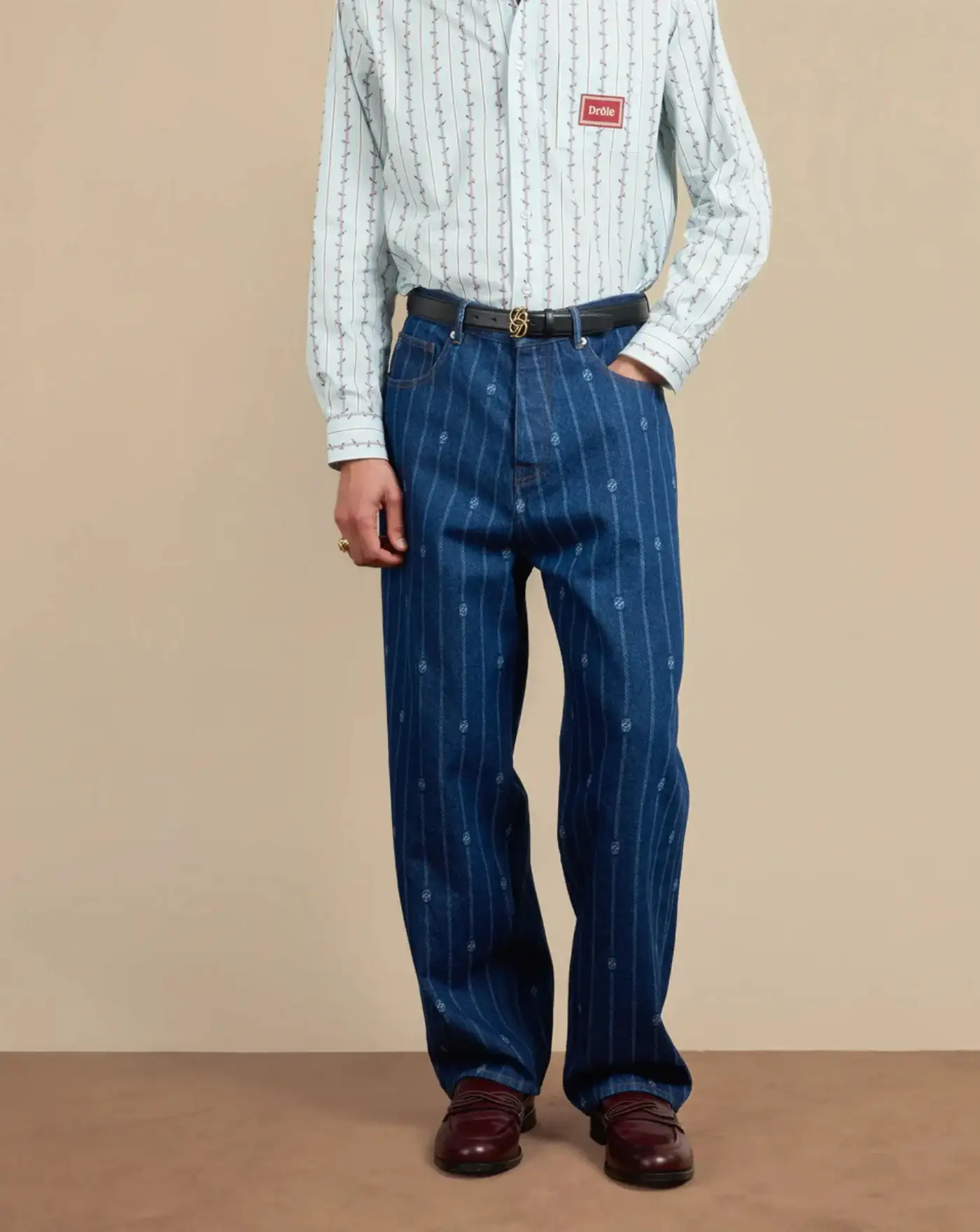 Denim Drole de Monsieur Le Jean Baggy Monogramme - Image 2