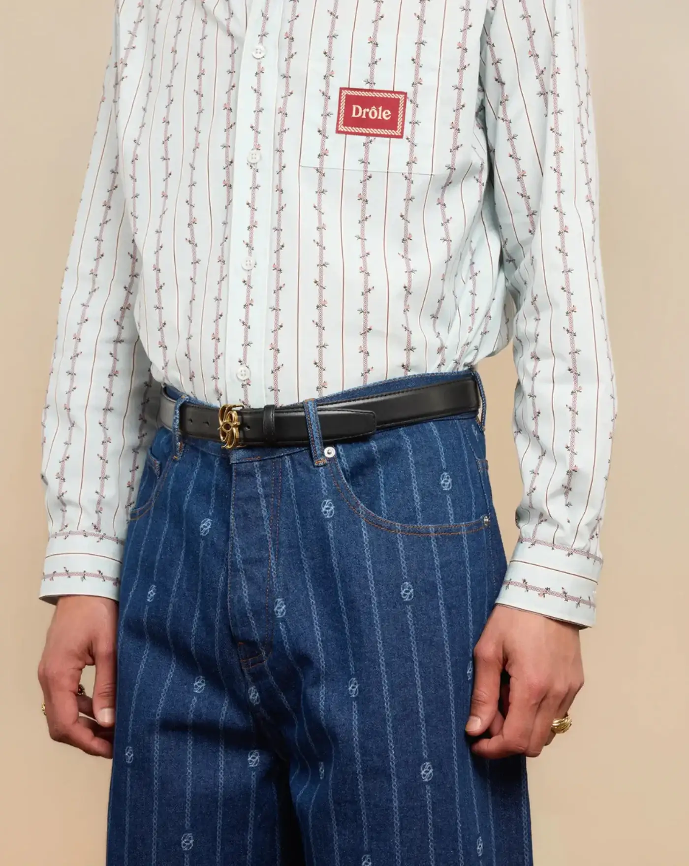 Denim Drole de Monsieur Le Jean Baggy Monogramme - Image 3