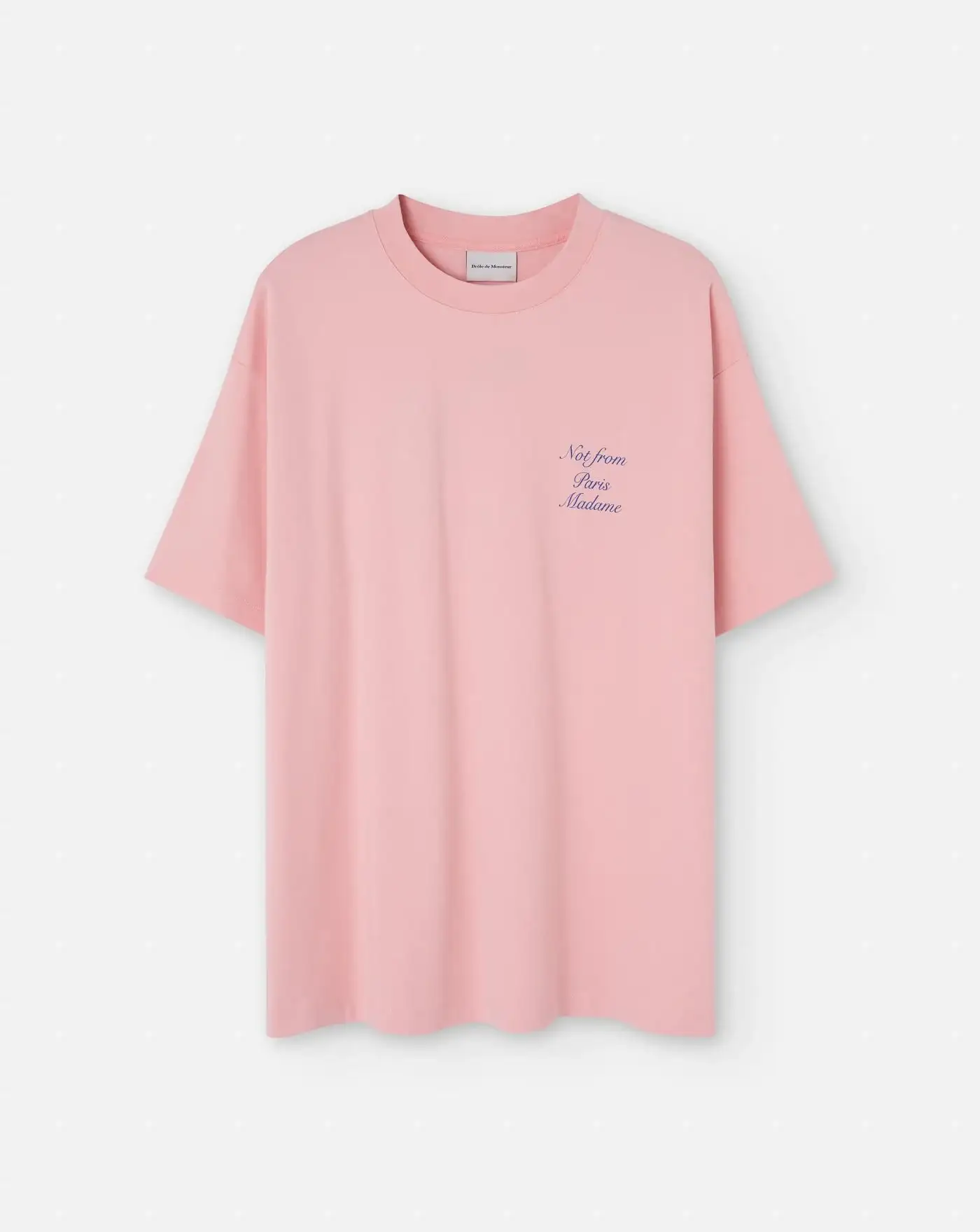 Camiseta Drole de Monsieur Le T-Shirt Slogan Cursive