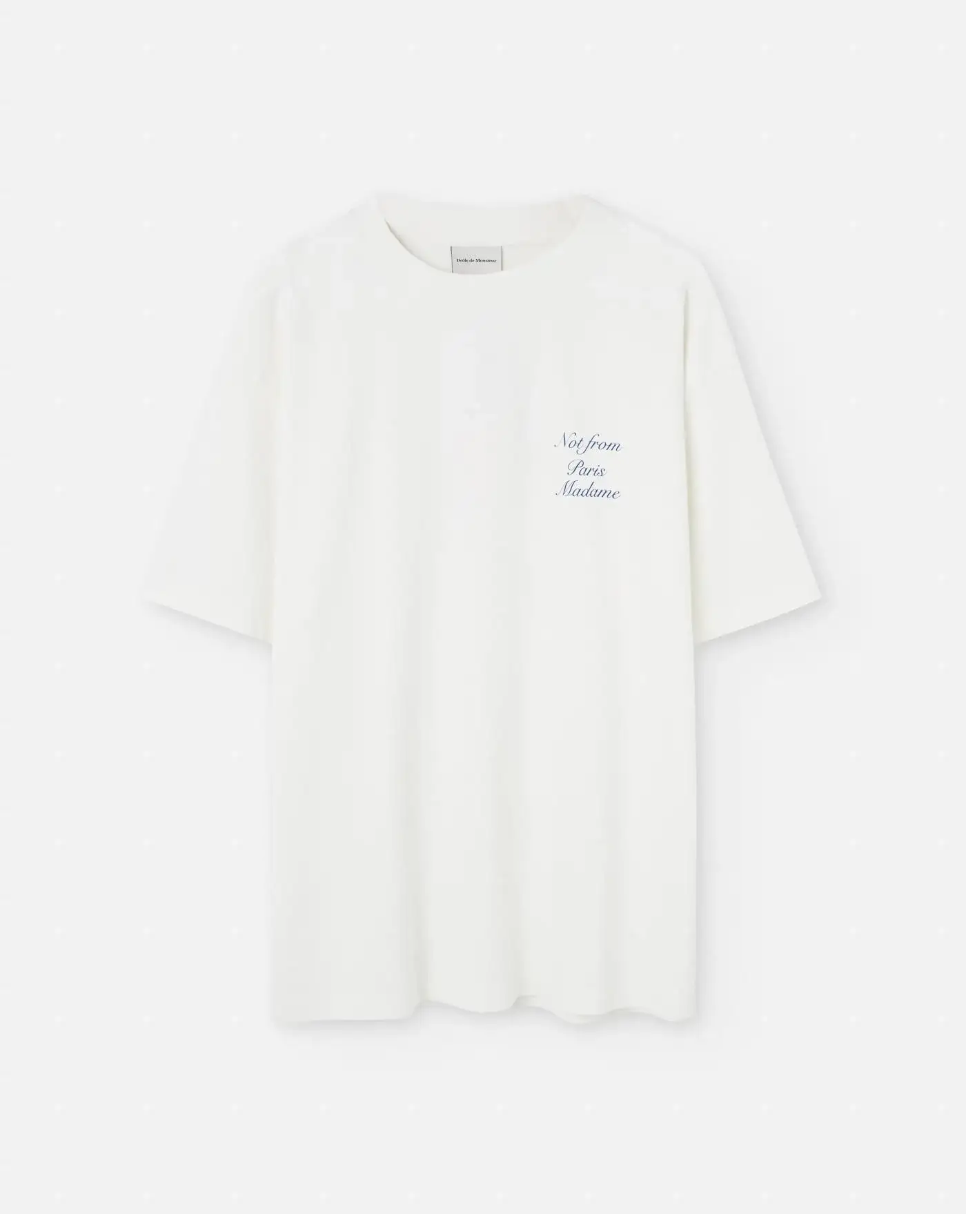 Camiseta Drole de Monsieur Le T-Shirt Slogan Cursive