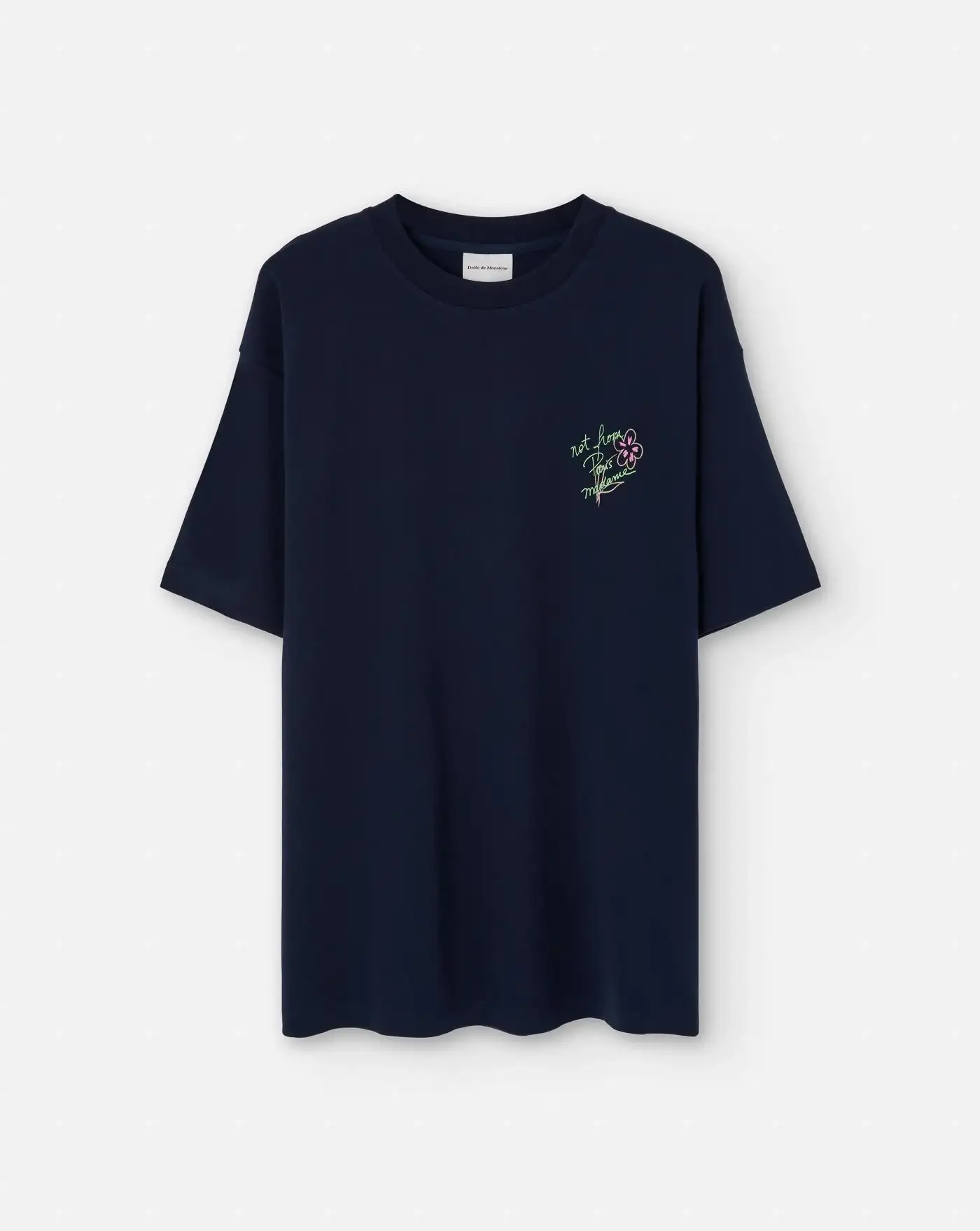 Camiseta Drole de Monsieur Le T-Shirt Slogan Esquisse