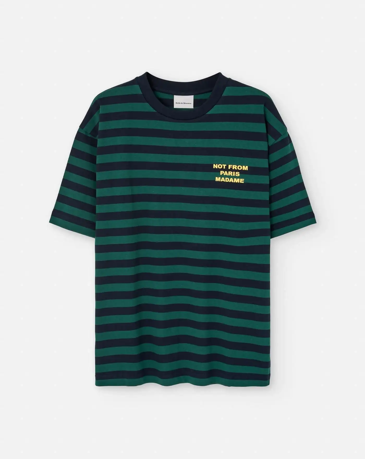 Camiseta Drole de Monsieur Le T-shirt Slogan Rayè