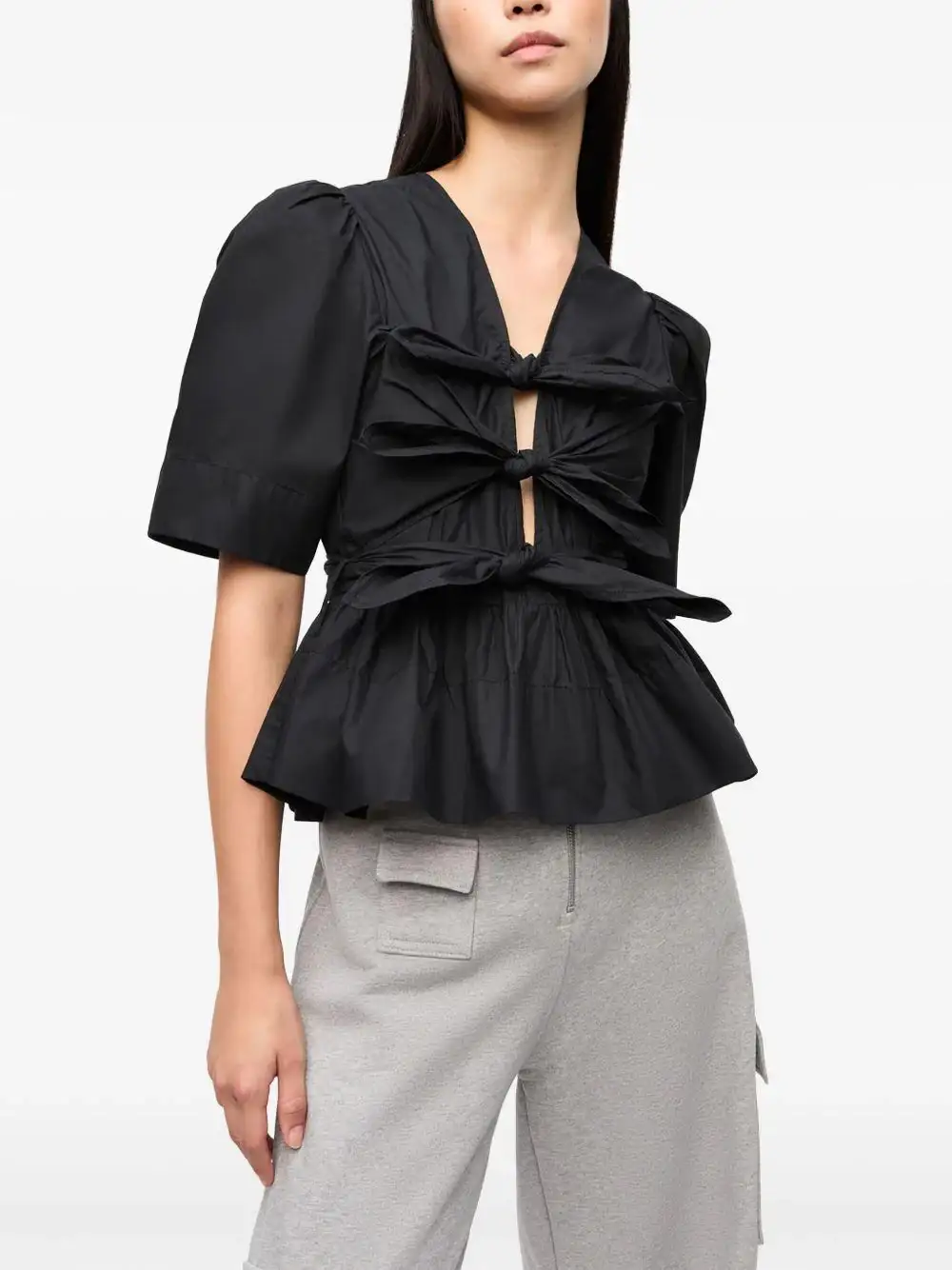 Blusa Ganni Washed Stretch Cotton - Image 10