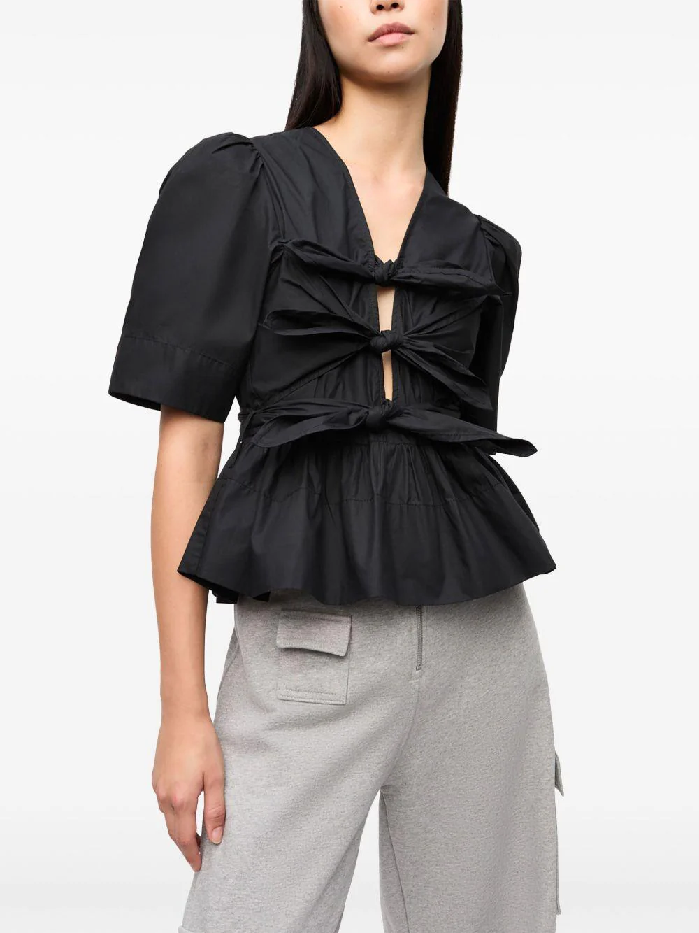 Blusa Ganni Washed Stretch Cotton - Image 5