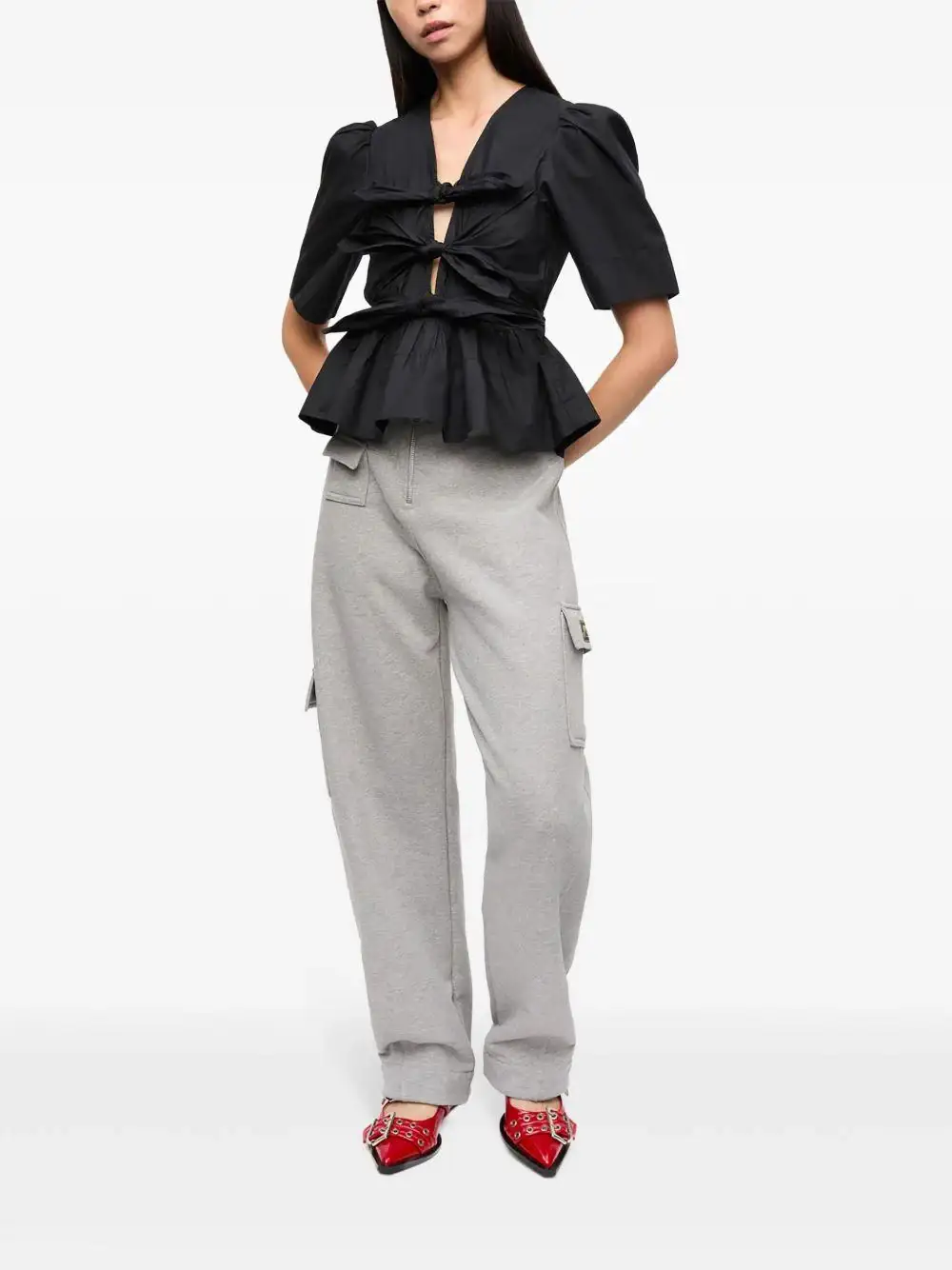 Blusa Ganni Washed Stretch Cotton - Image 8