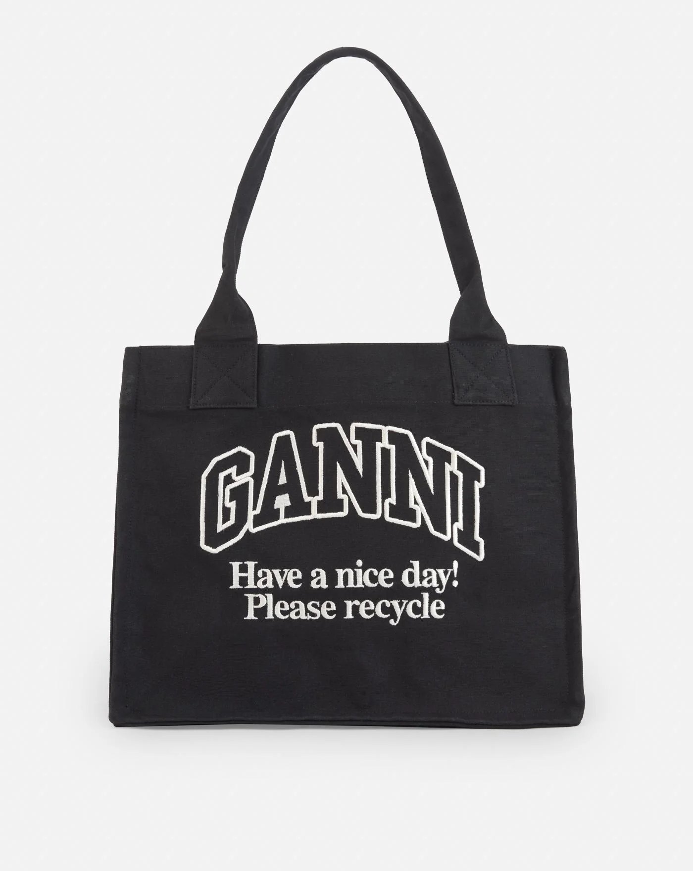 Bolso Ganni Large Easy Shopper Contrasted Logo