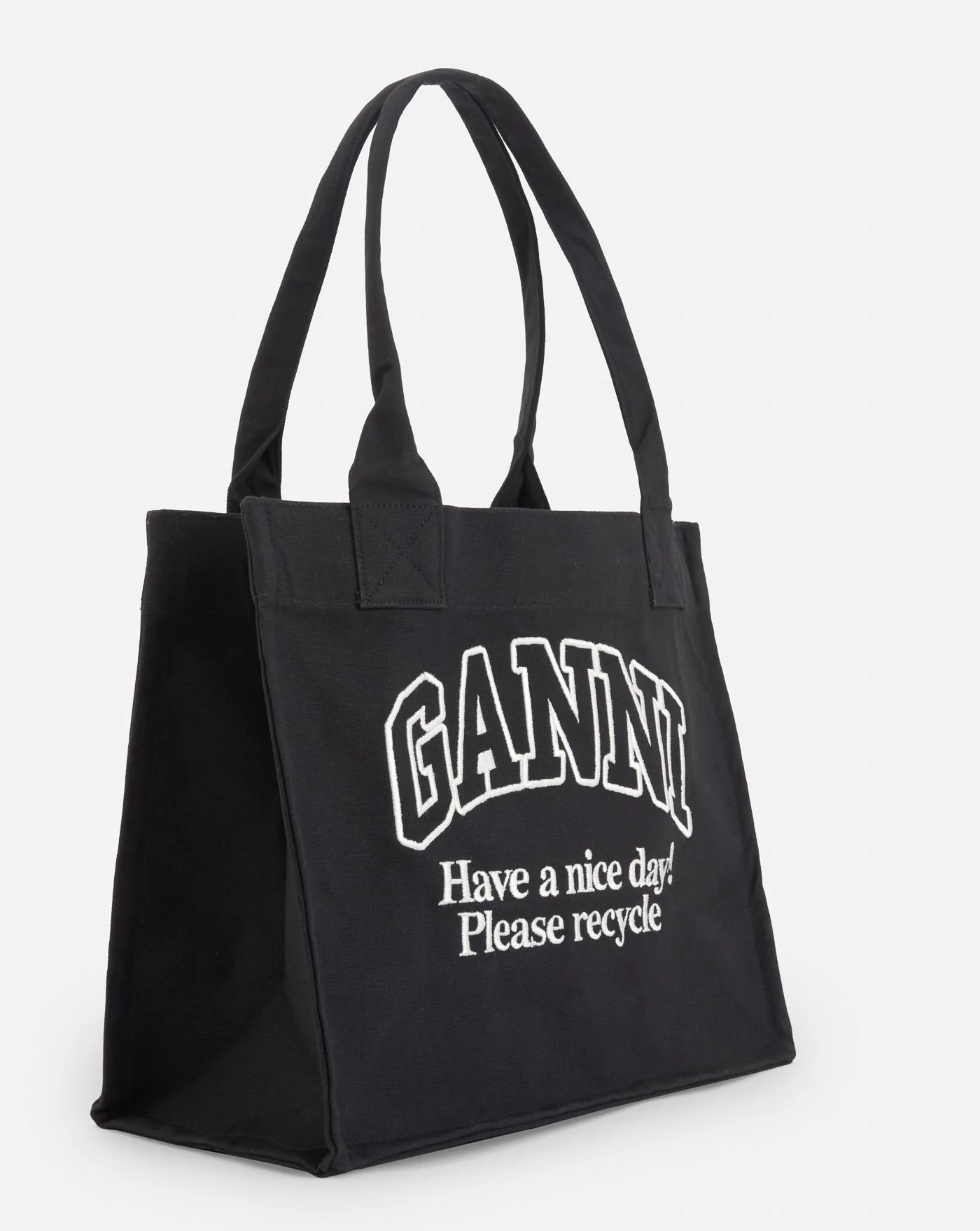 Bolso Ganni Large Easy Shopper Contrasted Logo - Image 3