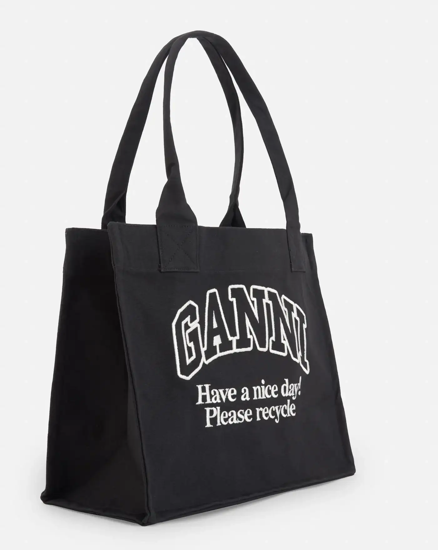 Bolso Ganni Large Easy Shopper Contrasted Logo - Image 6