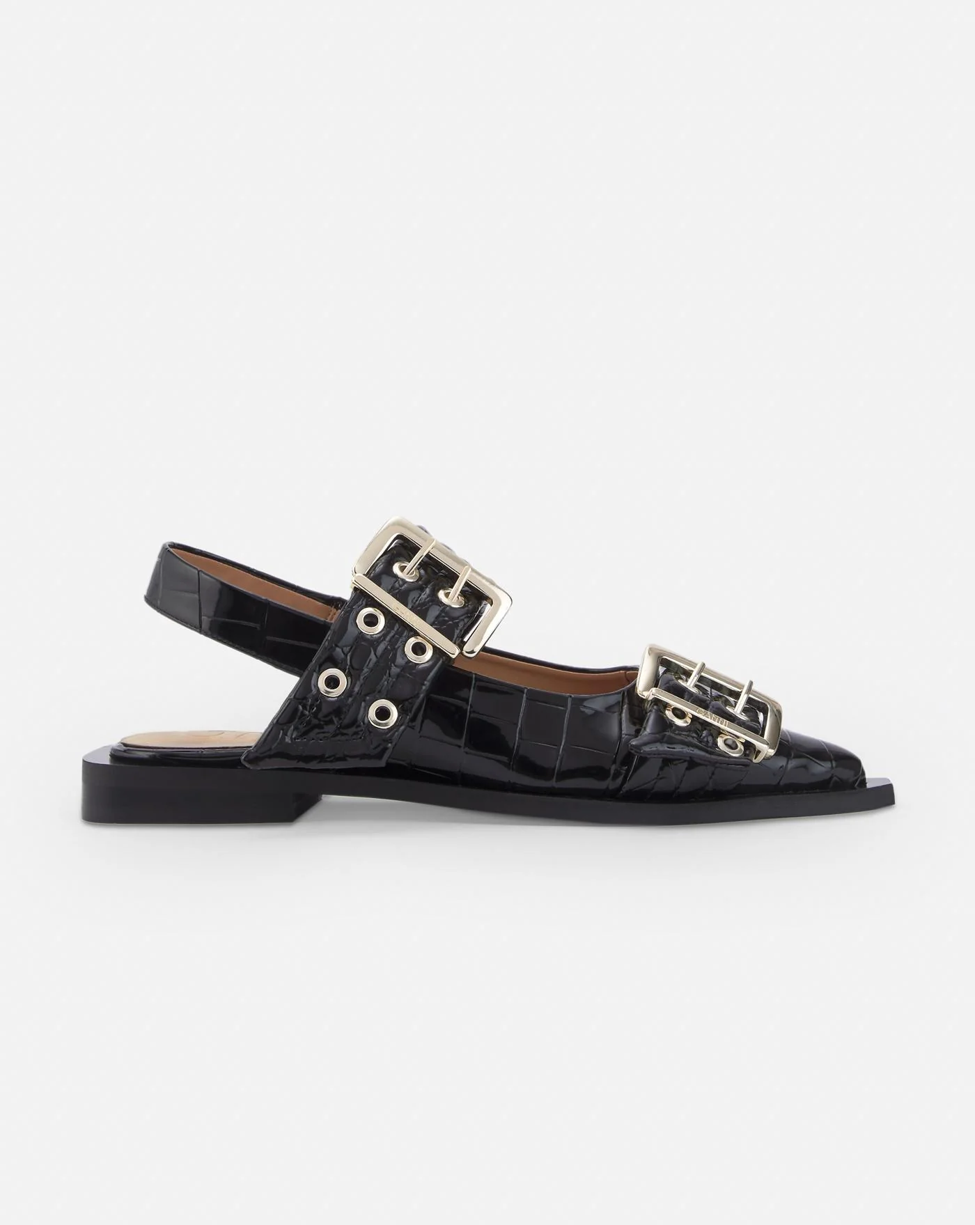 Buckle Ballerina Naplack Croco