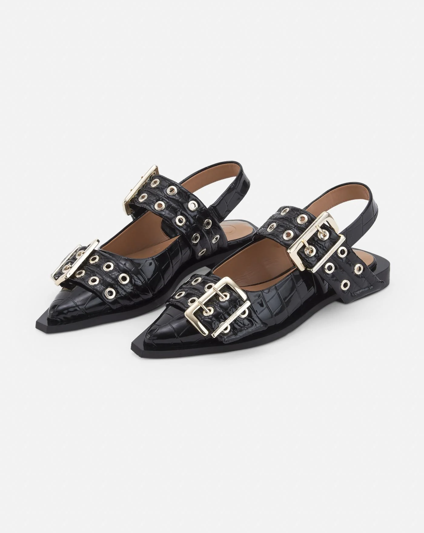 Buckle Ballerina Naplack Croco - Image 3