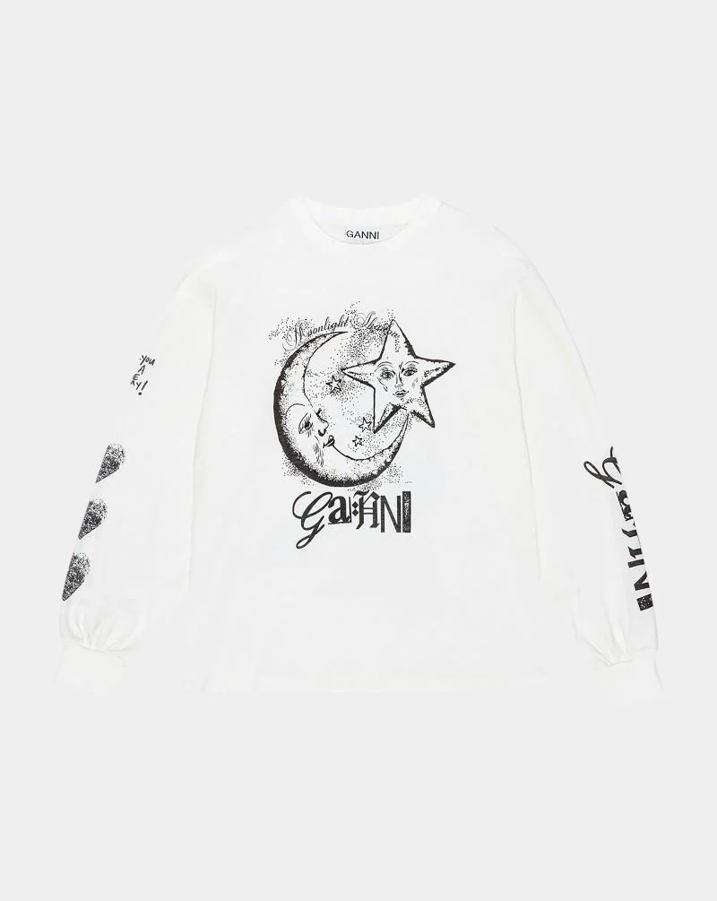 Camiseta Ganni Future Heavy Jersey Moon
