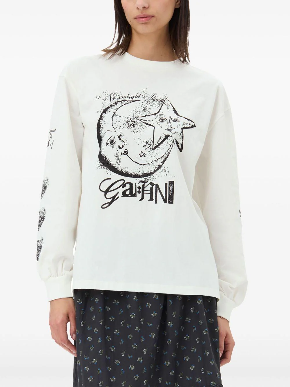 Camiseta Ganni Future Heavy Jersey Moon - Image 3