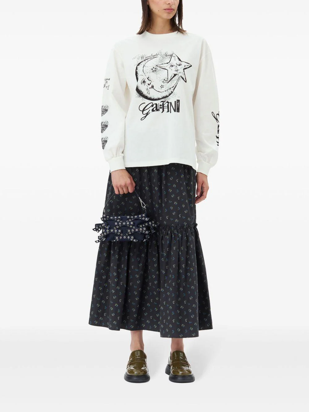 Camiseta Ganni Future Heavy Jersey Moon - Image 5